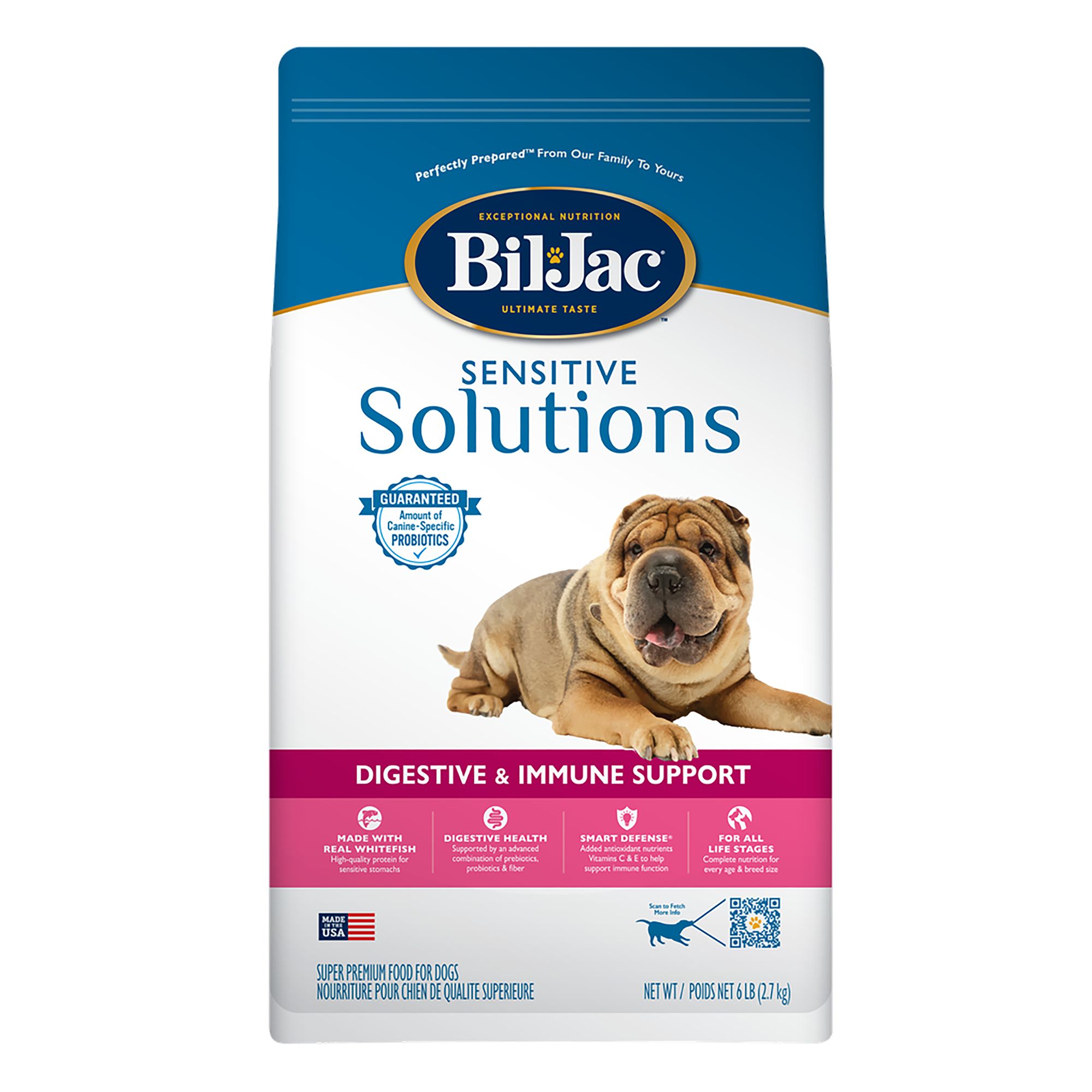 BilJac Sensitive Solutions All Life Stage Dry Dog Food Digestive