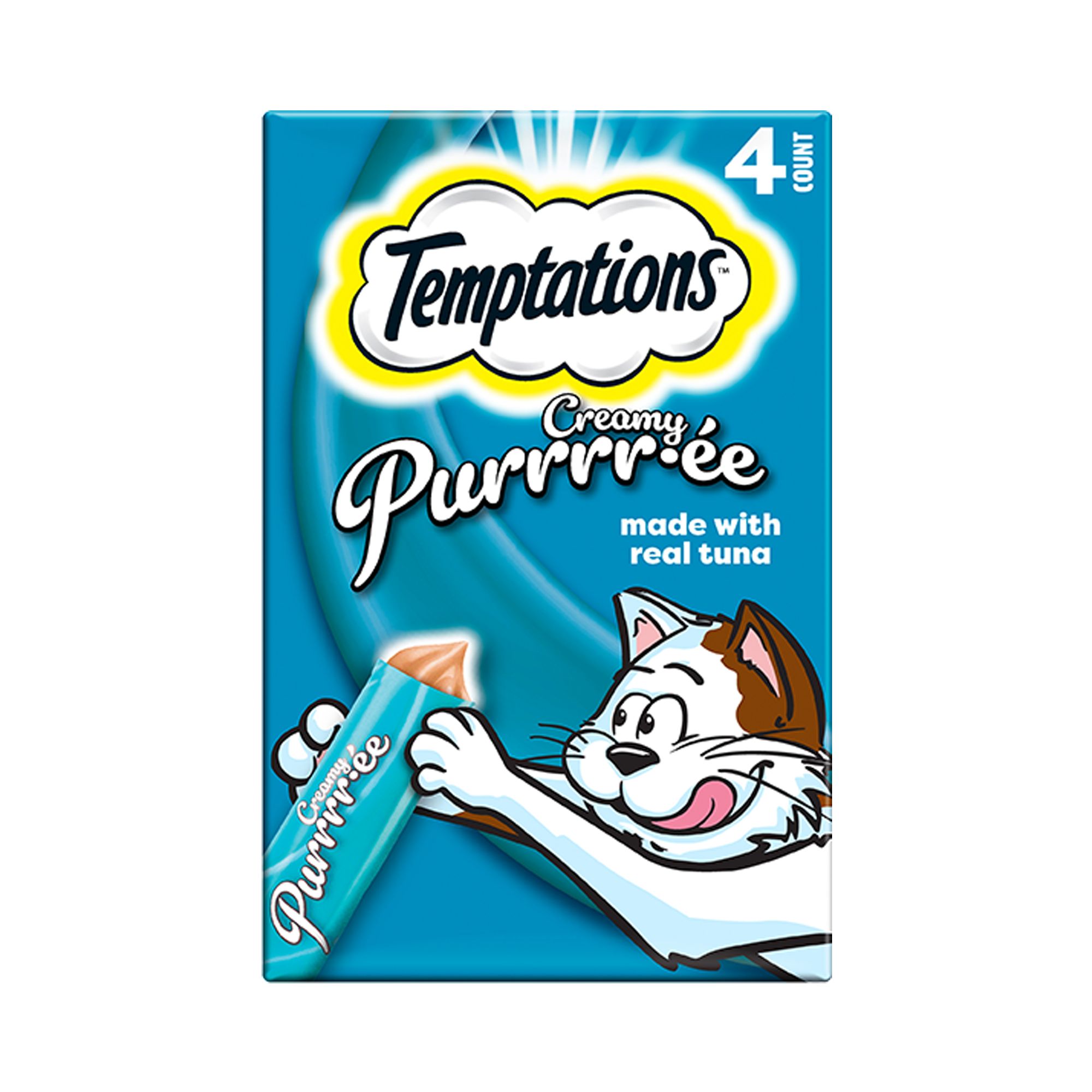 Temptations™ Creamy Purée Lickable Adult Cat Treats Puree, Tuna