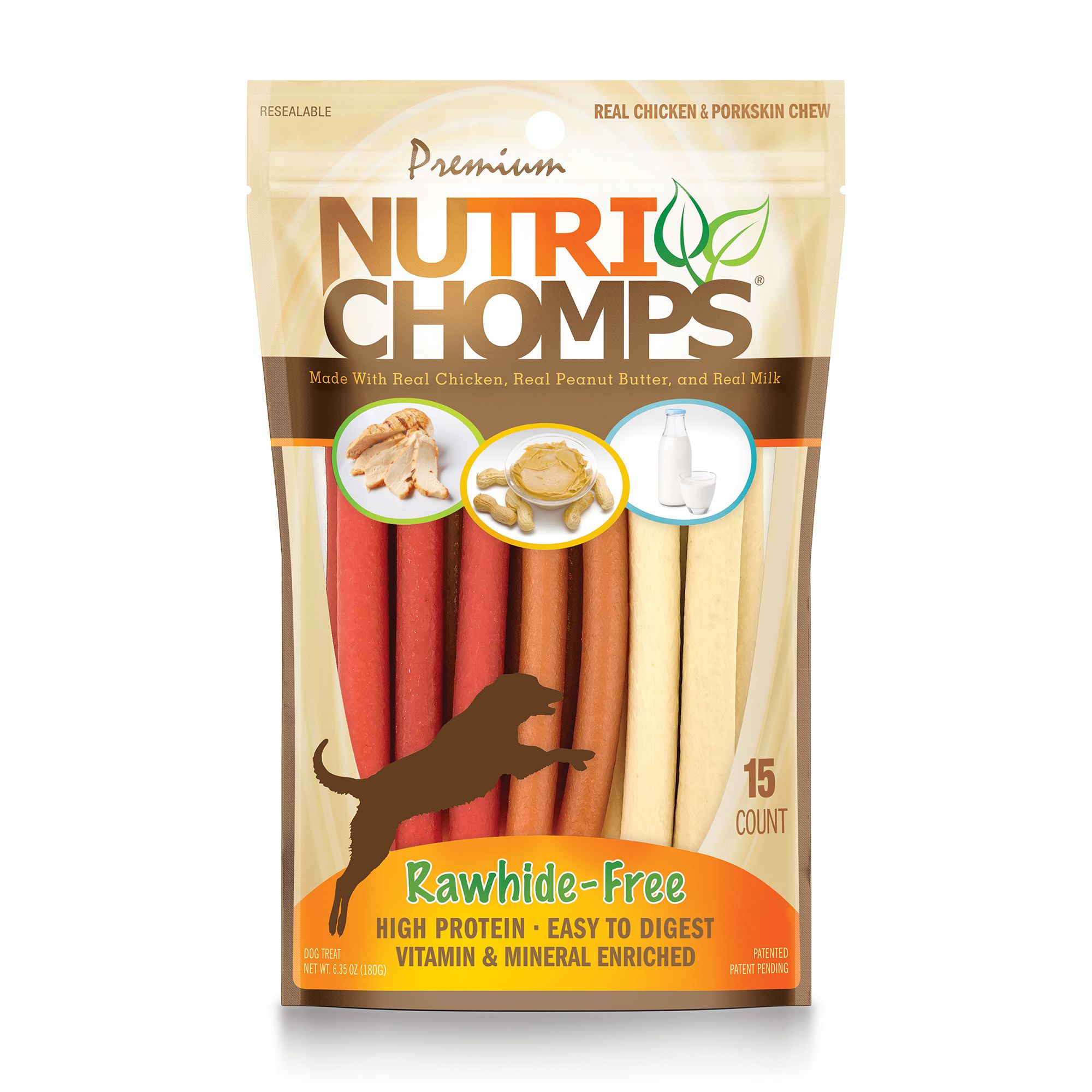 Nutri Chomps 5" Rawhide Free Twists Dog Treat Assorted Flavors dog