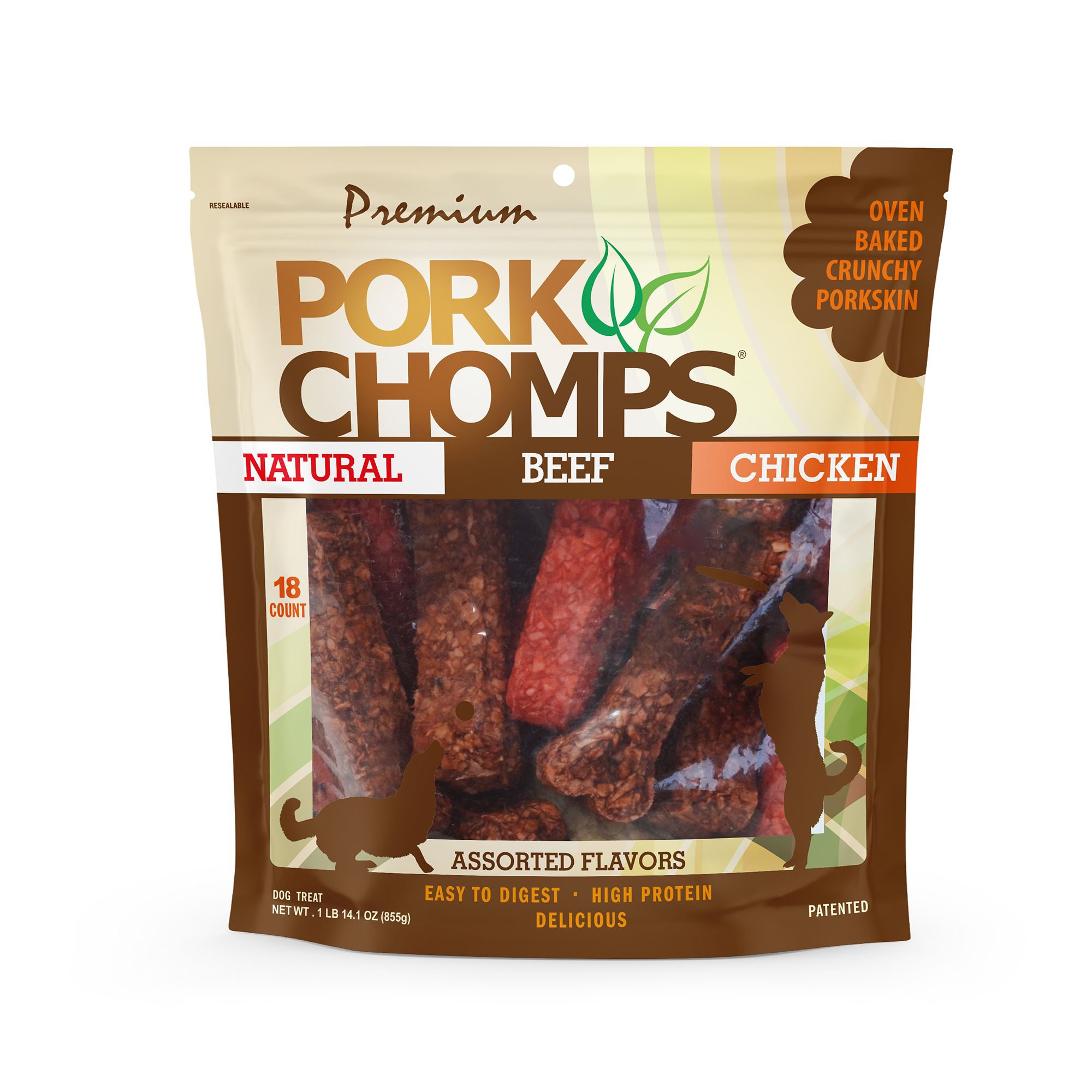 Pork Chomps™ Crunchy Bones Dog Treat Assorted dog Bones & Rawhide