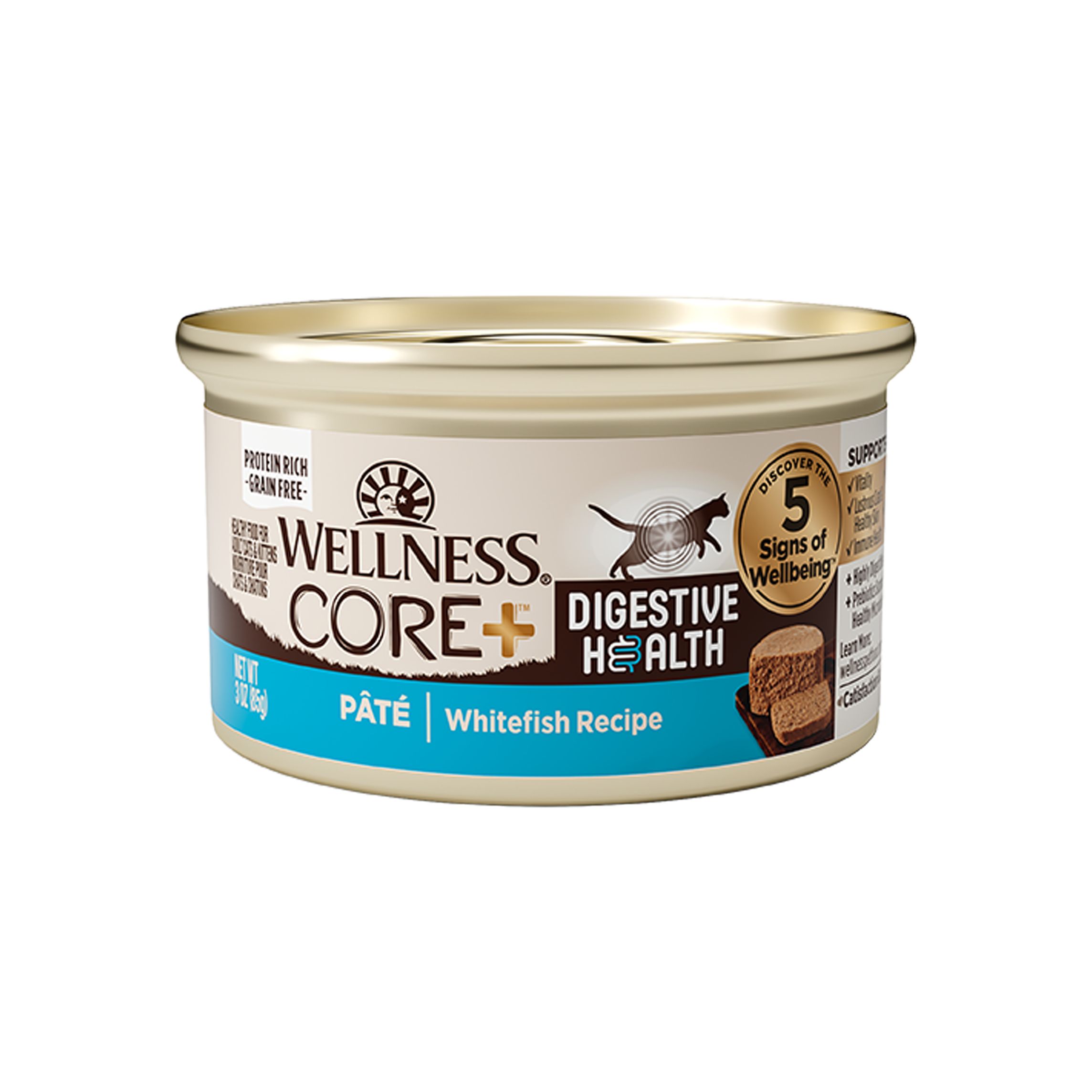 Wellness® CORE® Adult Cat Food Digestive Health, Grain Free, Whitefish