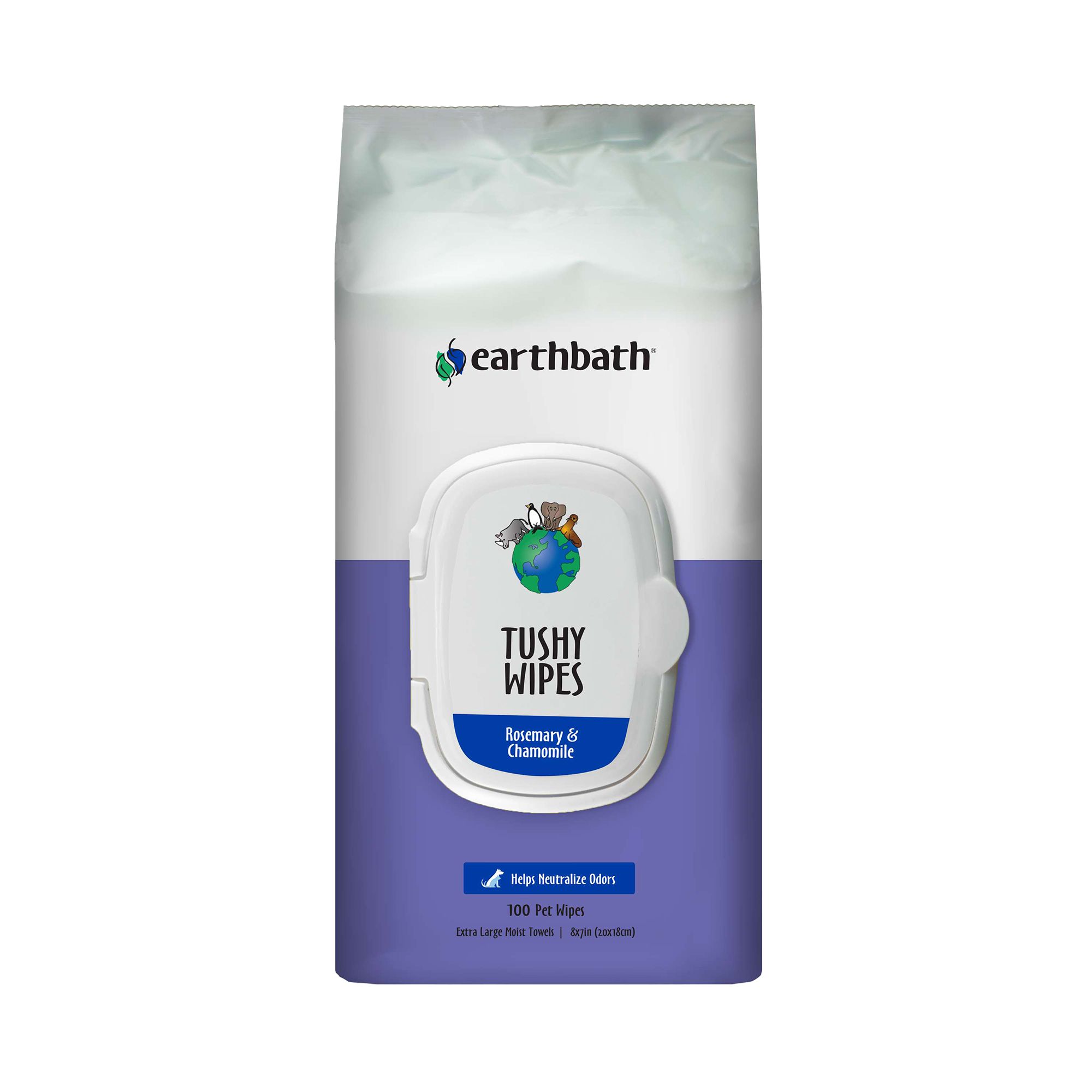 Earthbath Tushy Wipes for Pets Rosemary & Chamomile Neutralize