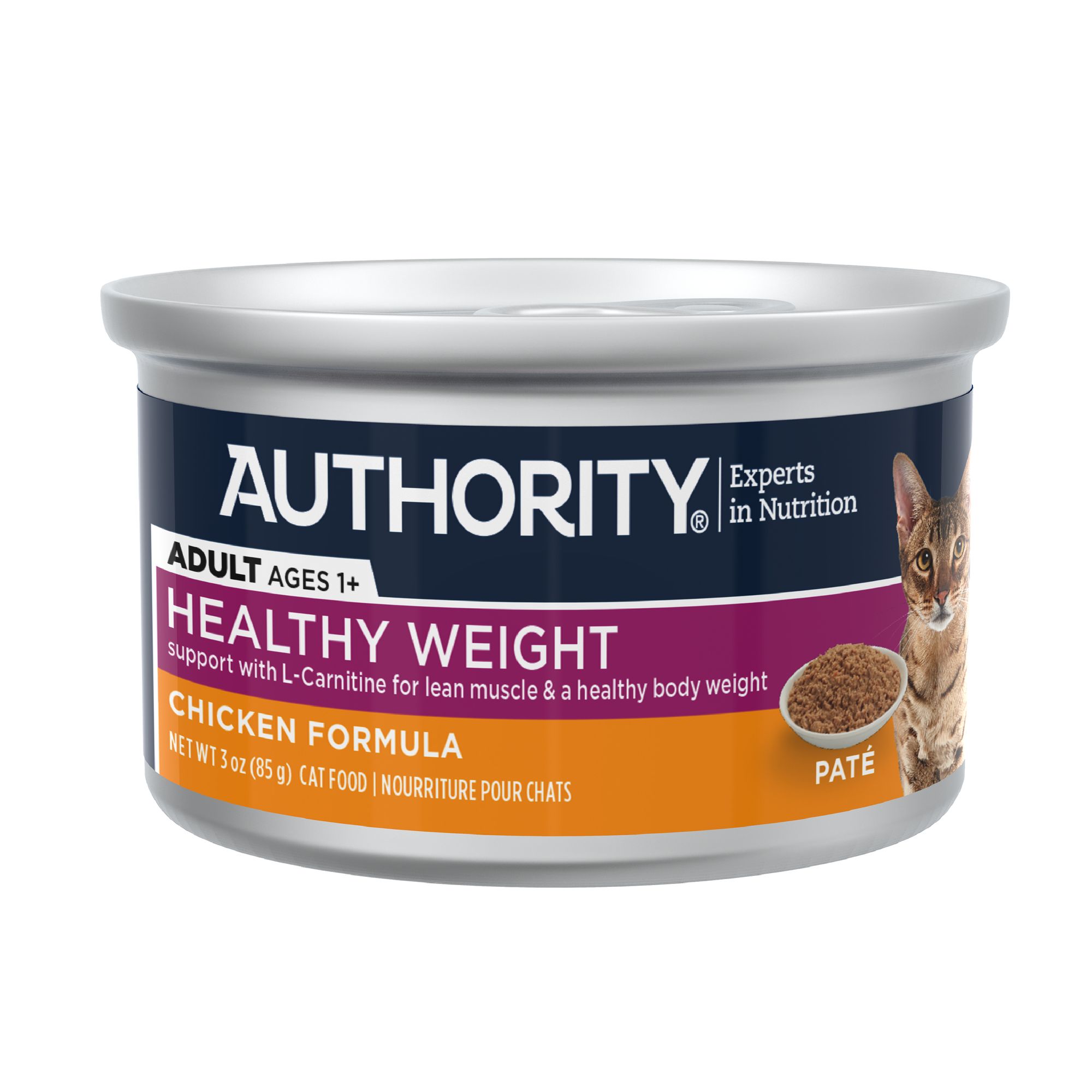 Authority® Weight Management Cat Wet Food 3 Oz, Pate, WithGrain