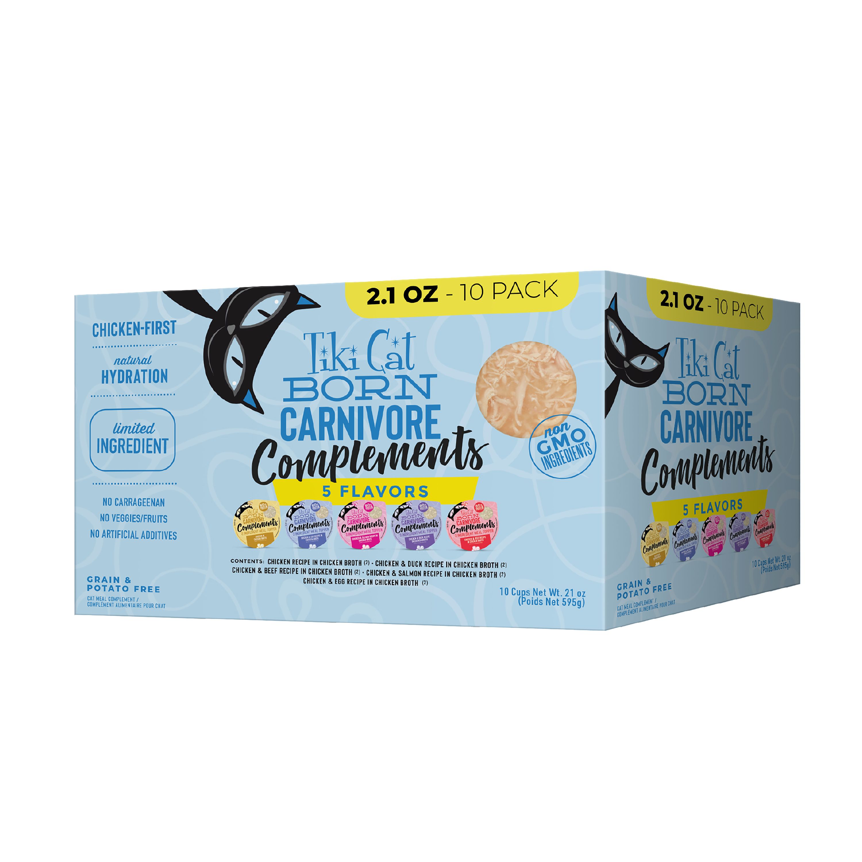 Tiki Cat® Complements Cat Food NonGMO, Grain & Potato Free, Limited Ingredient Variety Pack