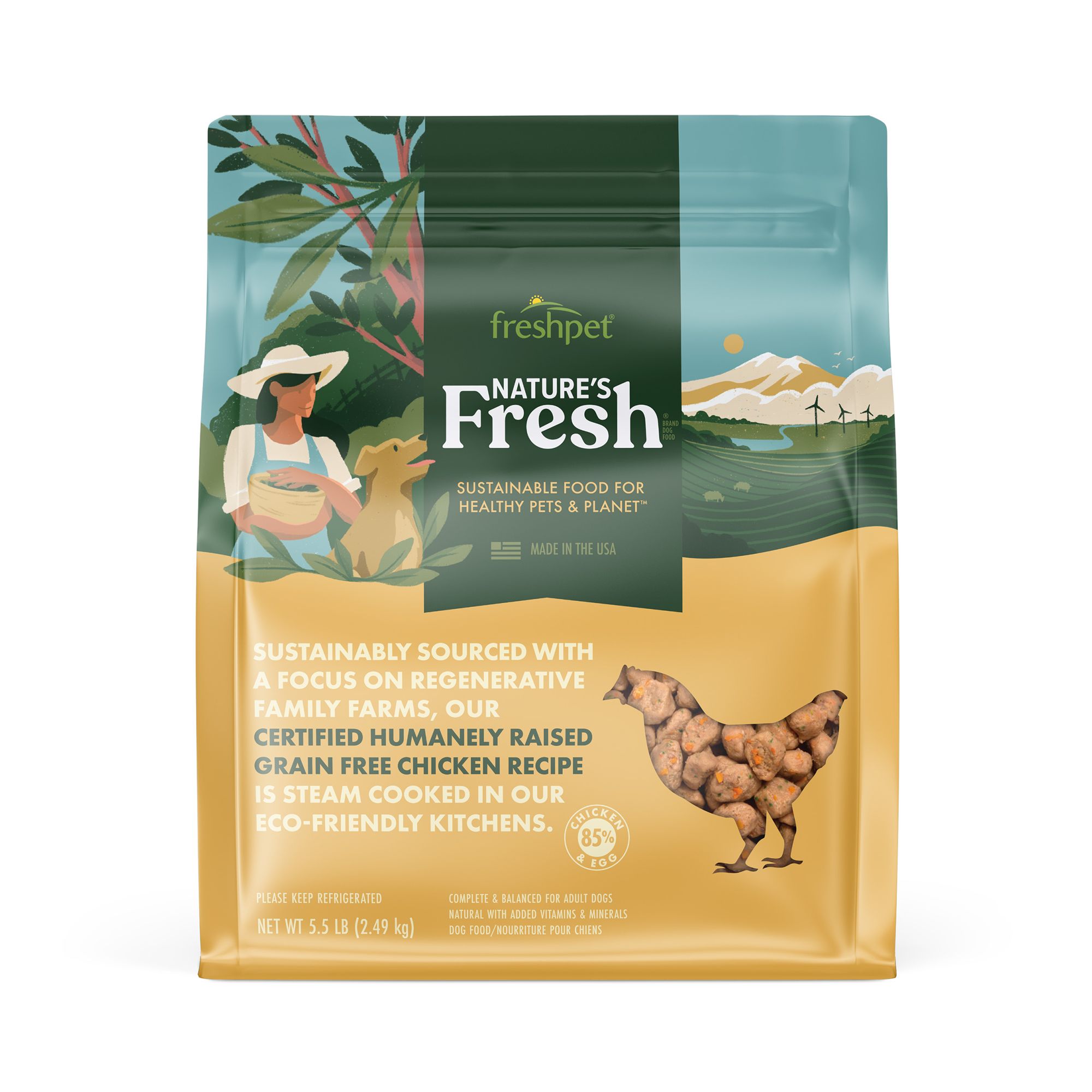 Freshpet® Nature's Fresh All Life Stage Dog Food WithGrain, Chicken