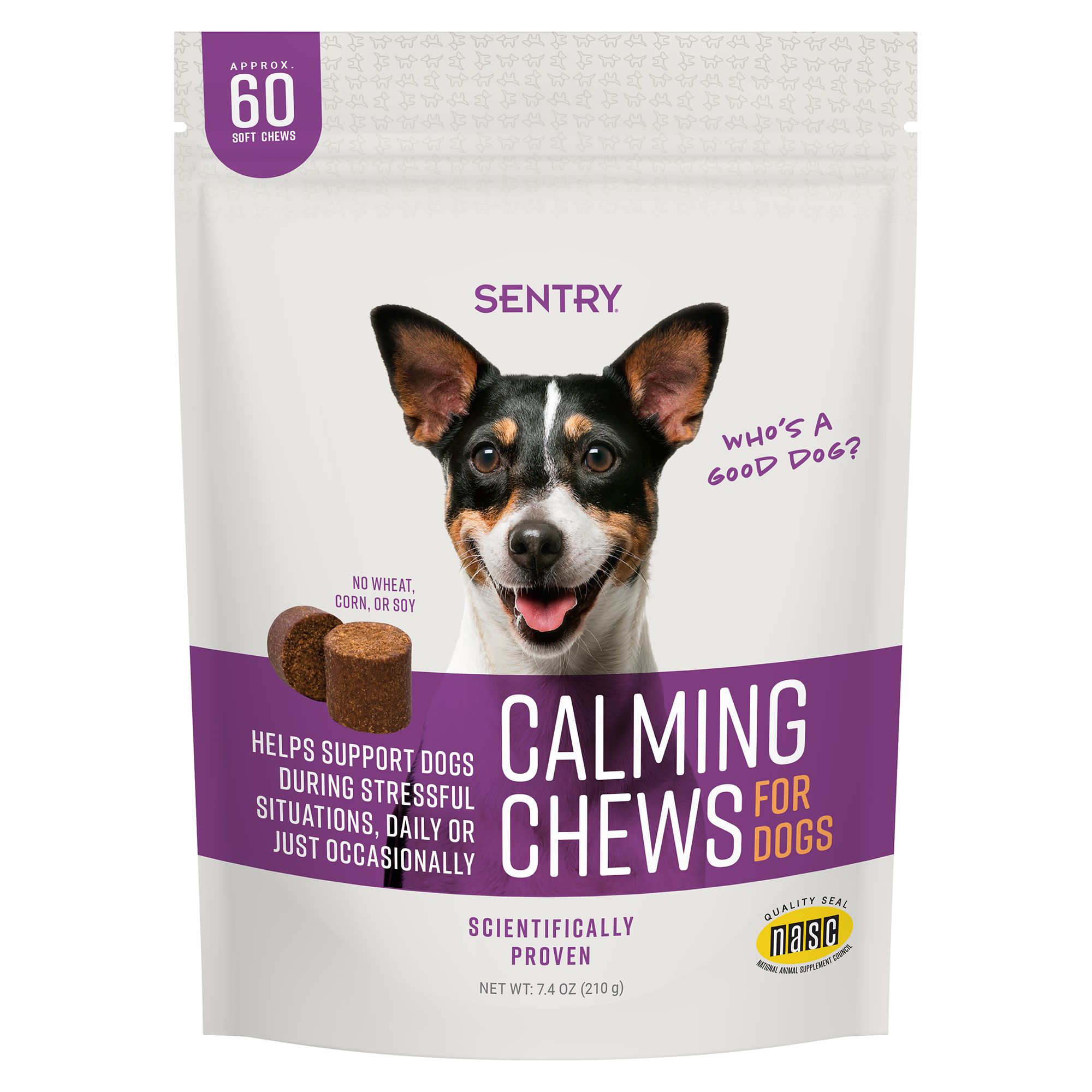 Sentry Calming Chews for Dogs No Wheat, Corn, Soy 60 ct