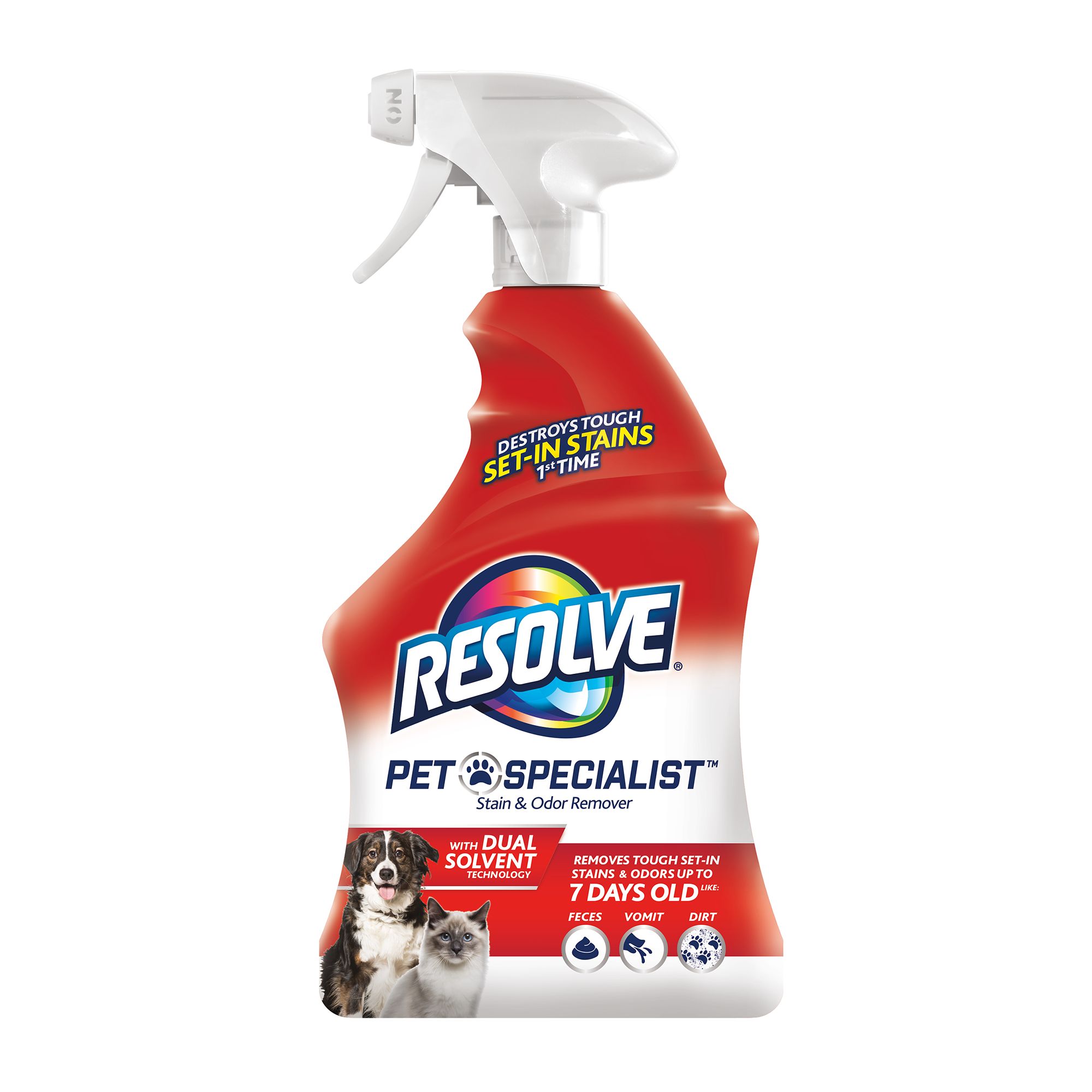 Resolve Pet Specialist Spray Stain & Odor Remover for Dogs and Cats