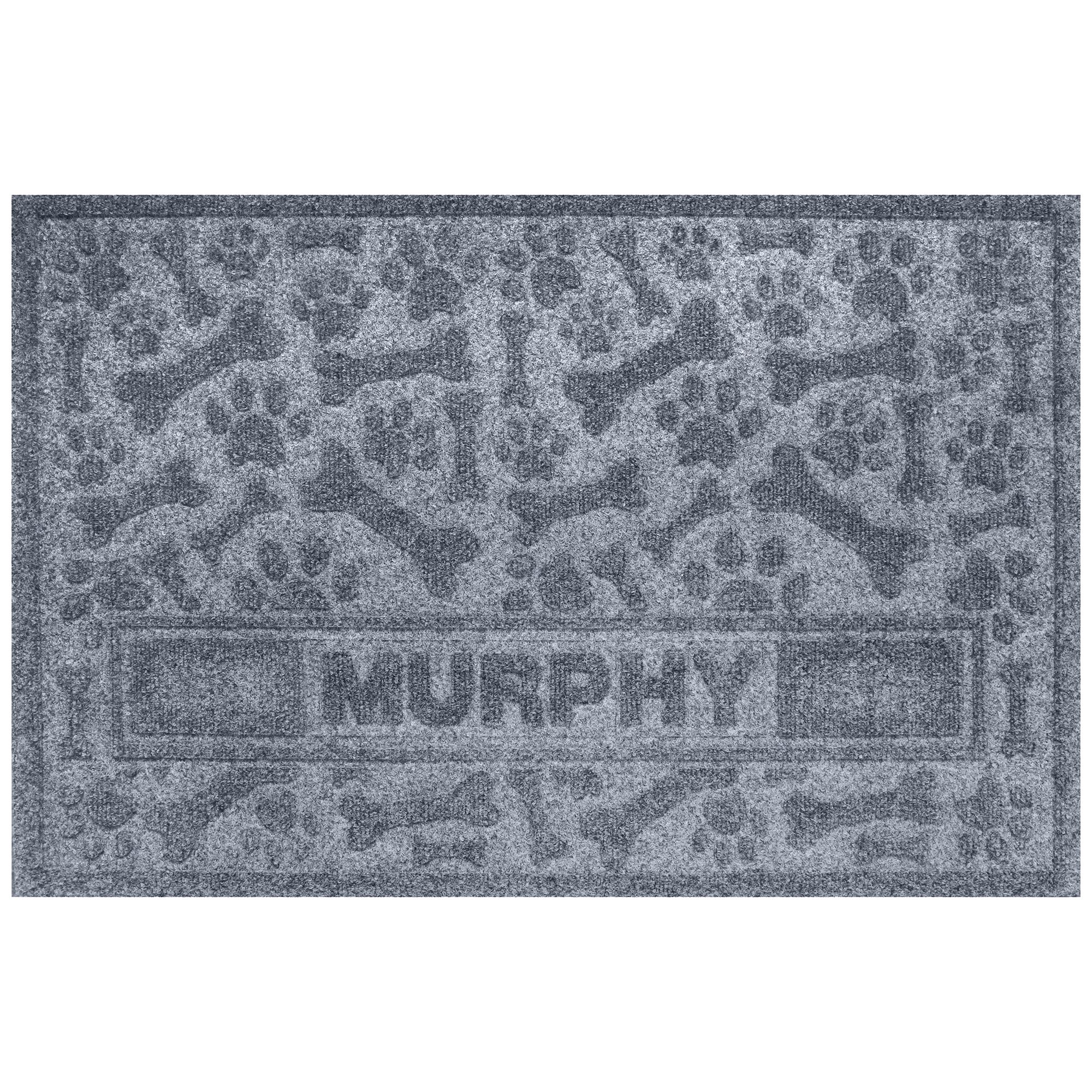 Bungalow Flooring Personalized WaterHog Paws & Bones Dog Bowl Placemat