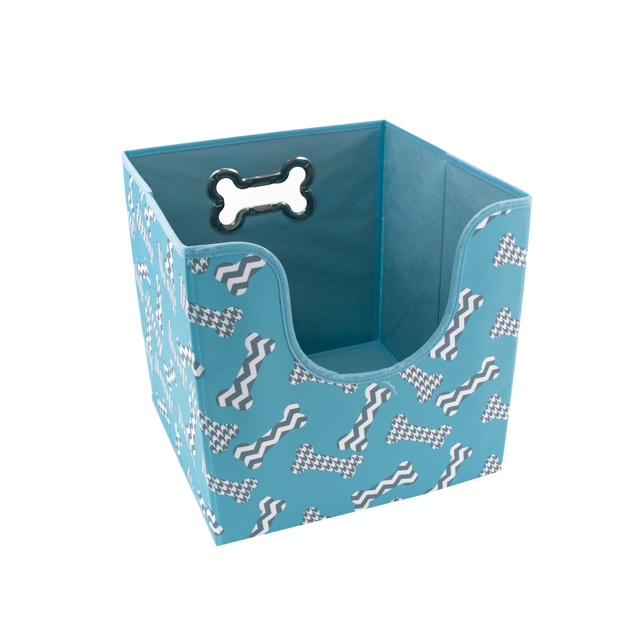 Paw Prints Bone Play Collapsible Toy Storage Bin dog Toy Storage
