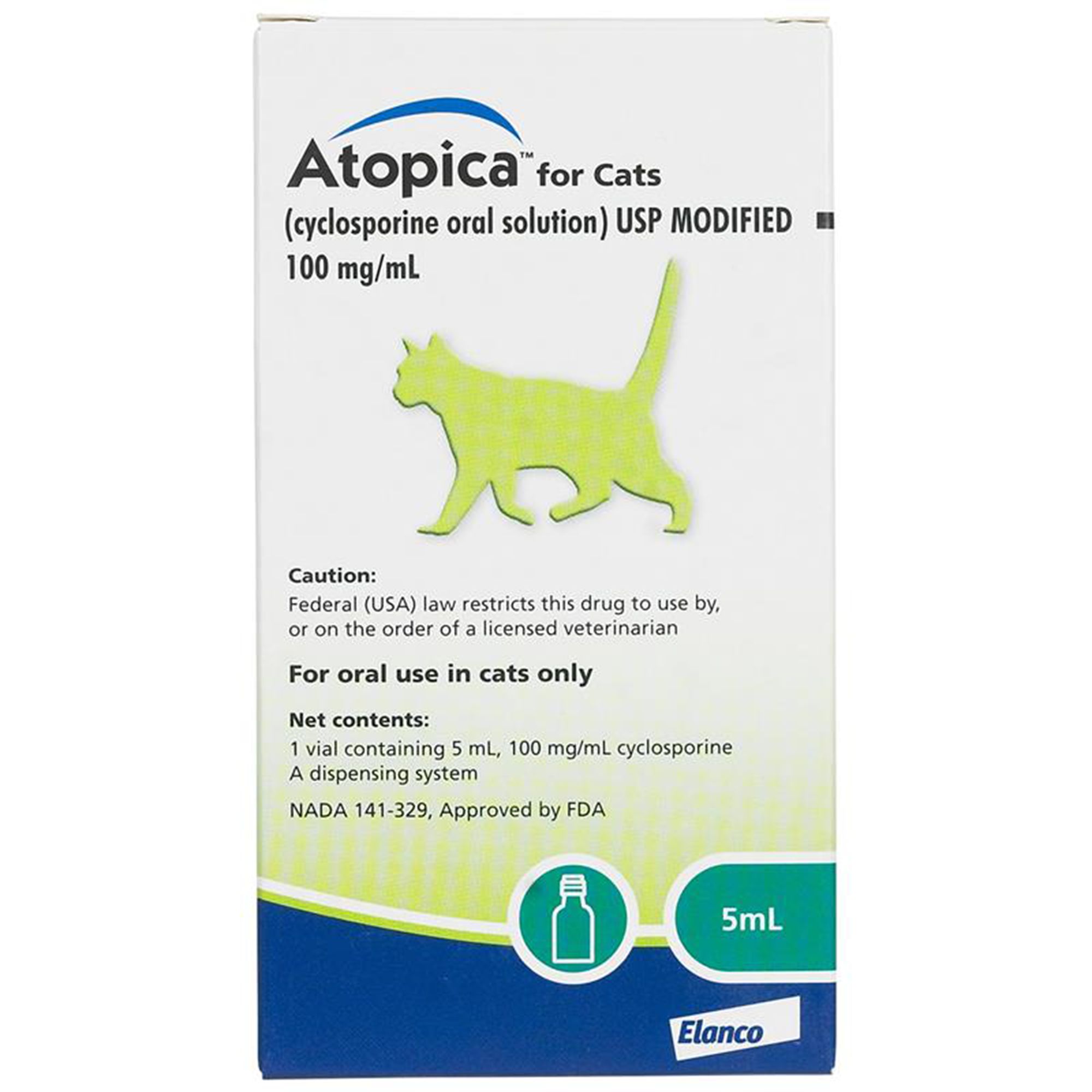 Atopica for Cats 100mg/ml 5 ml or 17 ml Pharmacy Allergy Relief