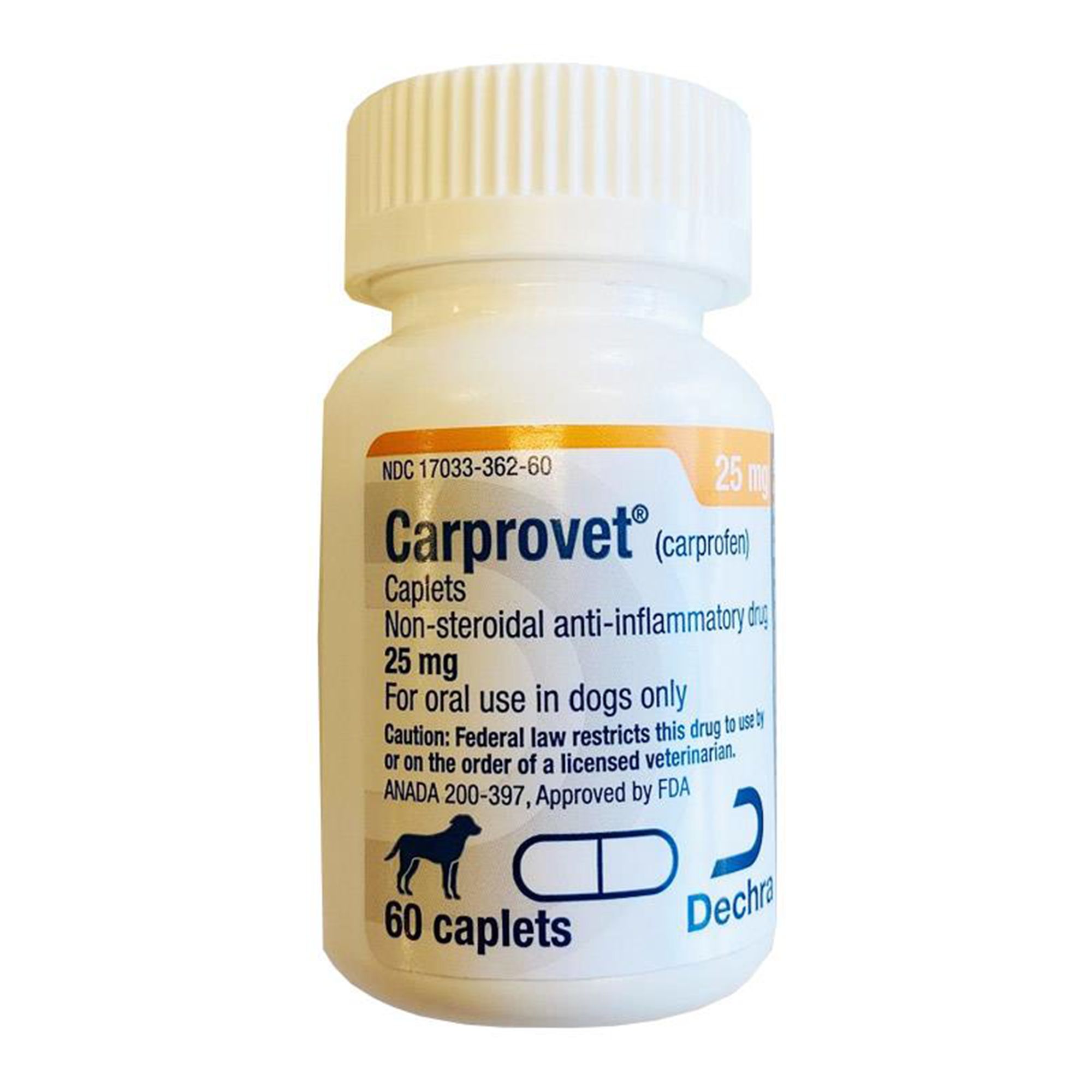 Carprovet (Carprofen) Caplets for Dogs 25 mg Pharmacy Arthritis