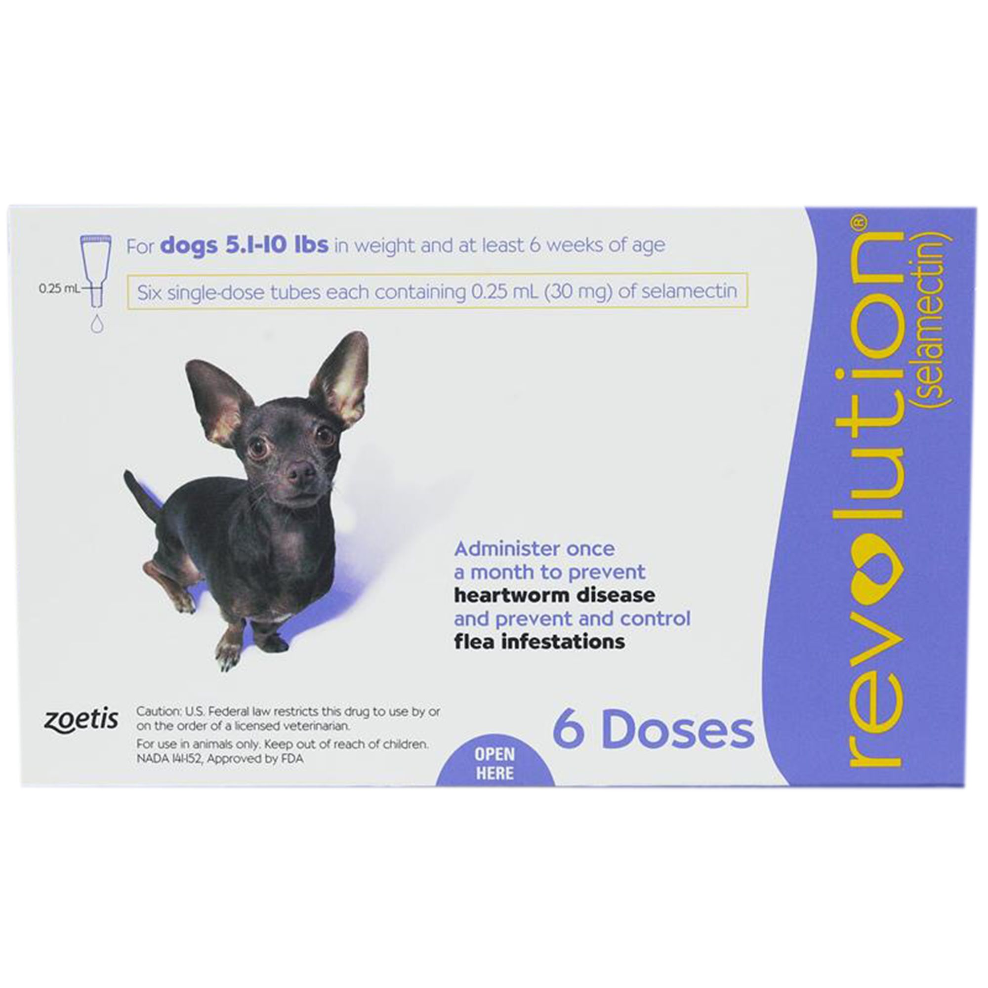 Revolution Topical for Dogs 5.110 Purple 3 Month or 6 Month Supply
