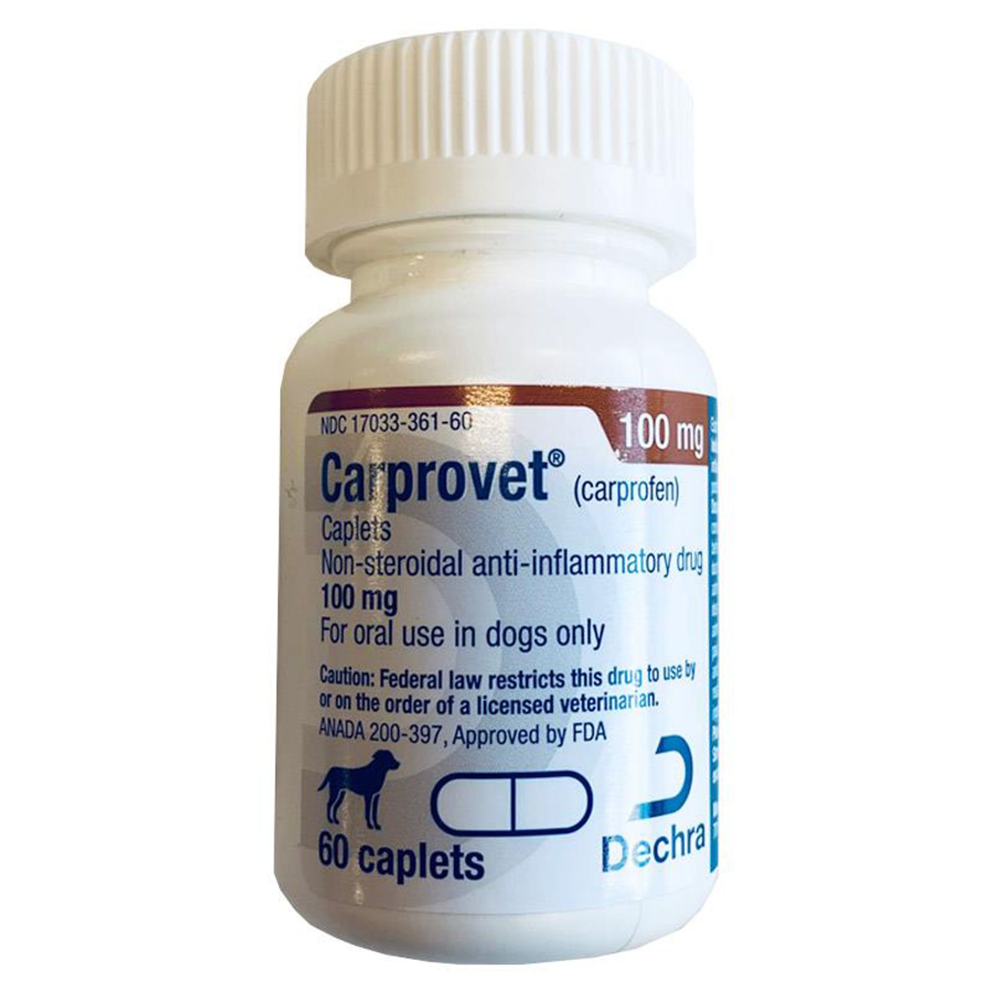 Carprovet (Carprofen) Caplets for Dogs 100 mg Pharmacy Arthritis