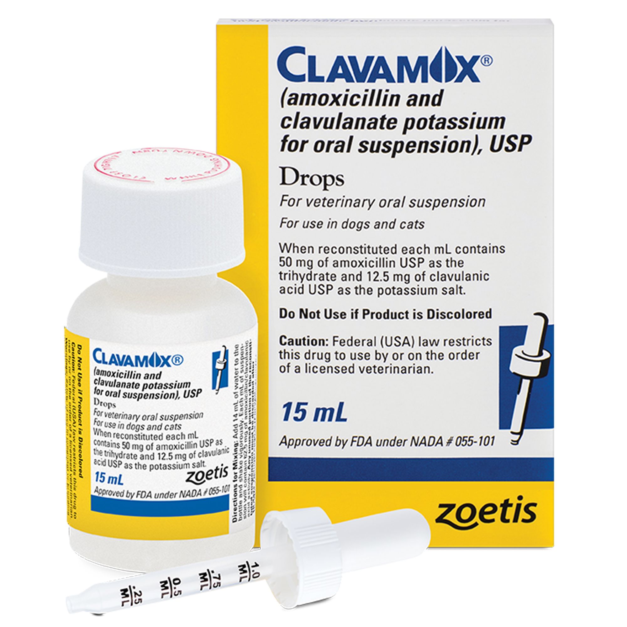 Clavamox Oral Drops 62.5 mg/ml, 15 ml