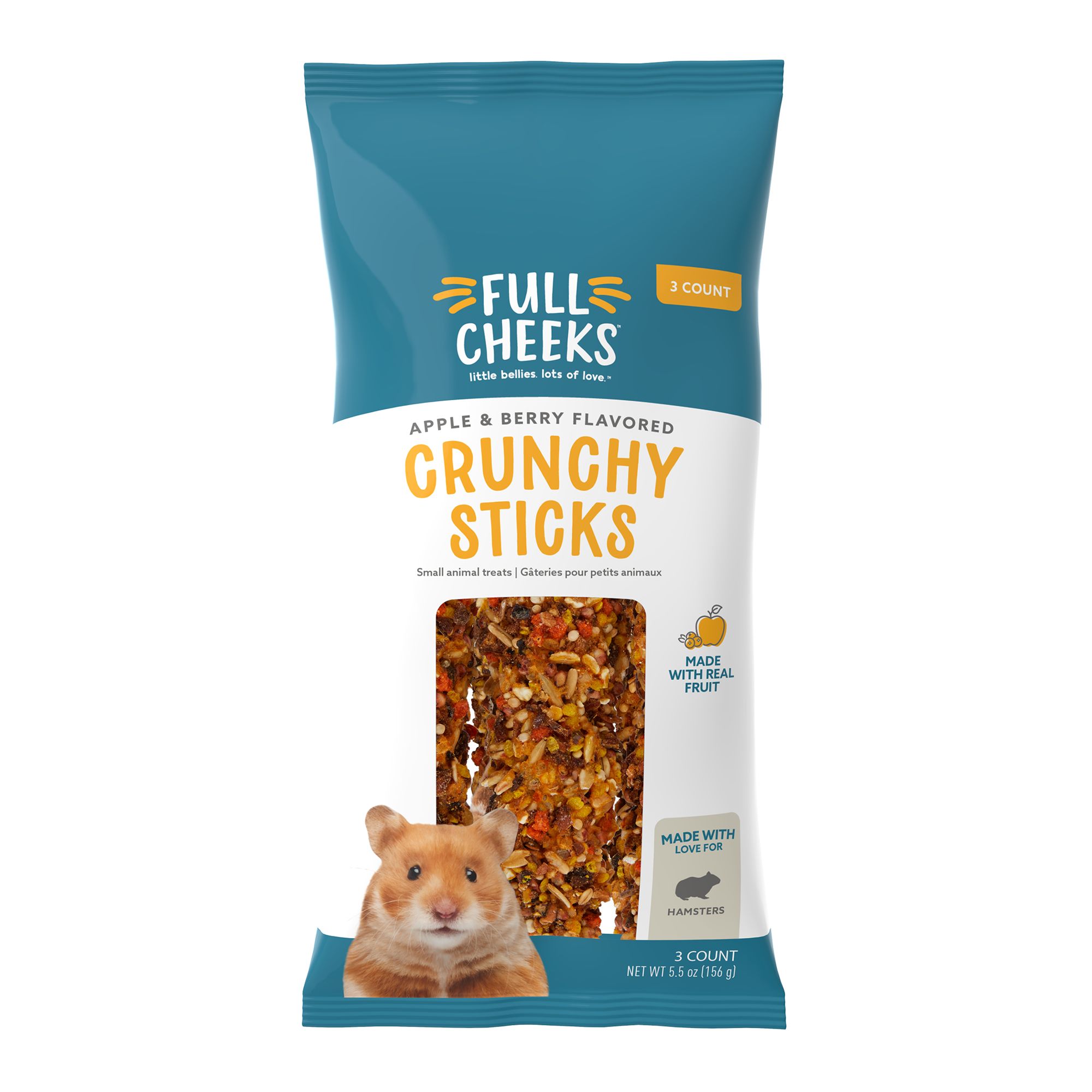 Full Cheeks ™ Hamster Crunchy Sticks Apple & Berry small pet Treats