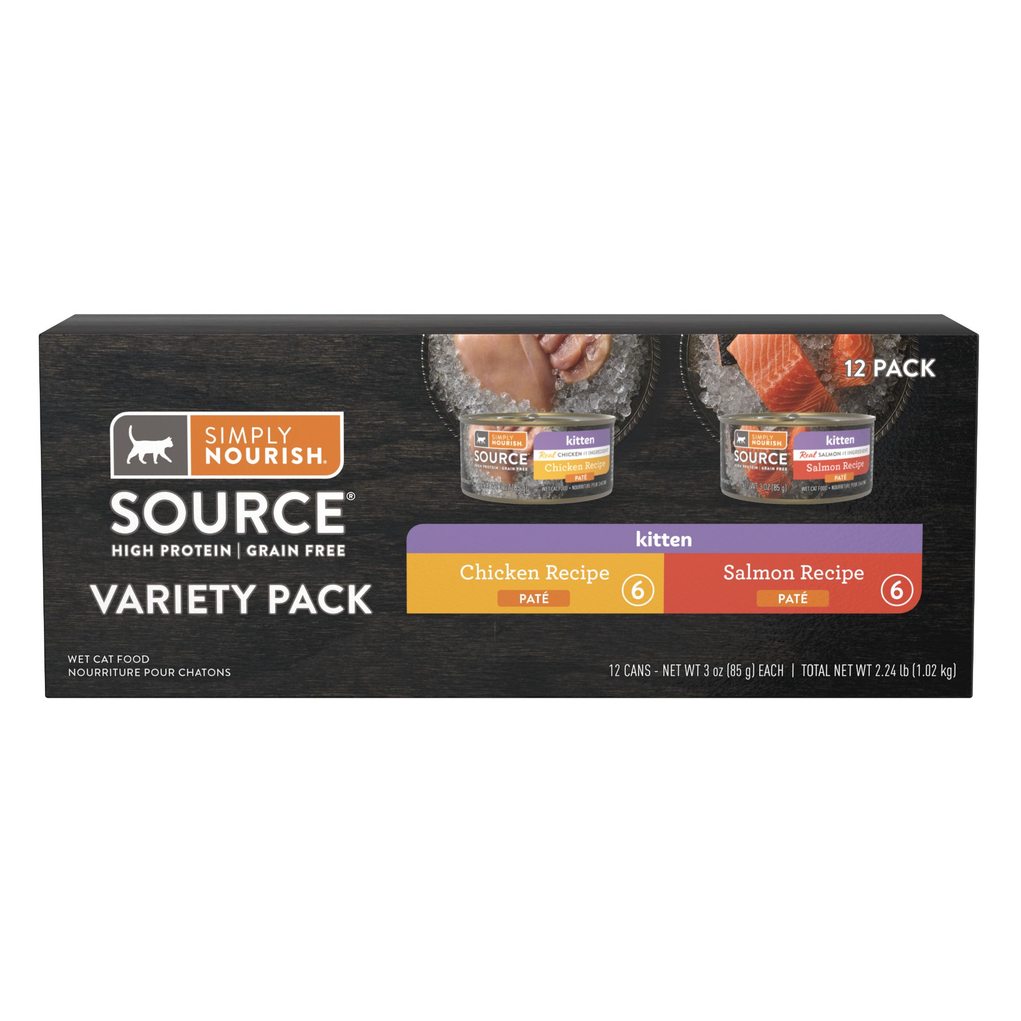 Simply Nourish® Kitten Cat Wet Food Variety Pack, 12 CT, 36 OZ