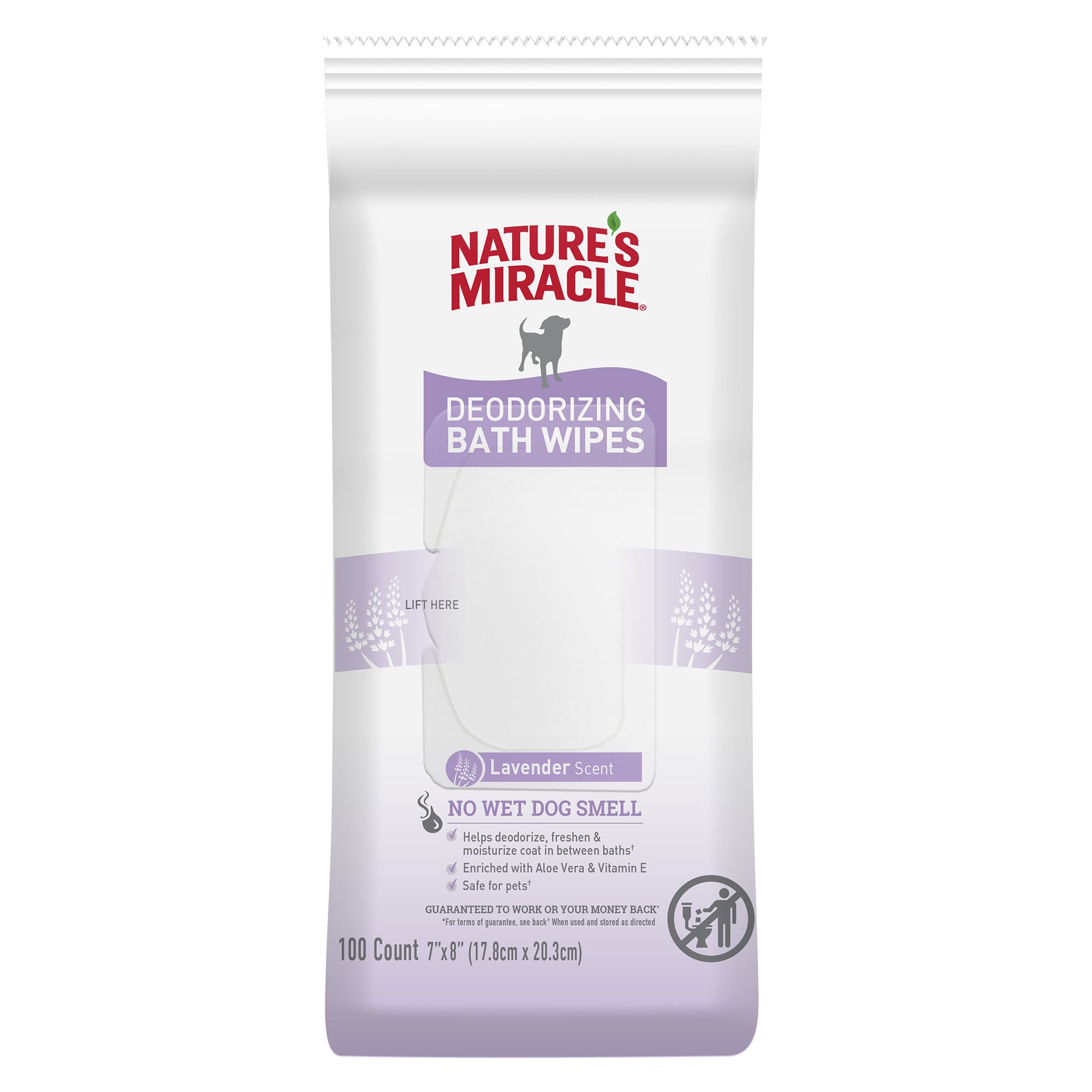 Nature's Miracle® Lavender Deodorizing Bath Wipes dog Wipes