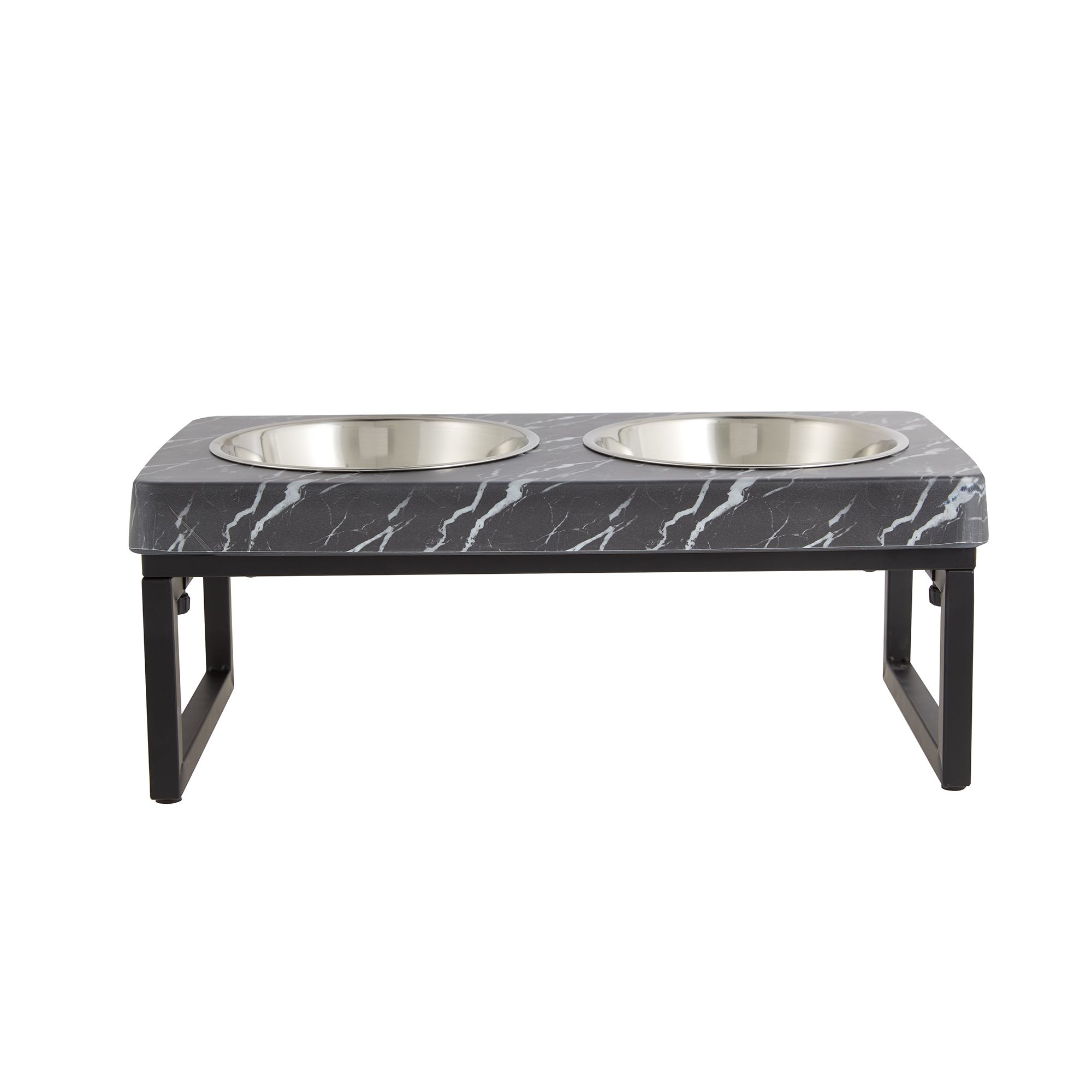 Top Paw® Elevated Feeder with Folding Legs Double Diner Dog Bowls, 3.5