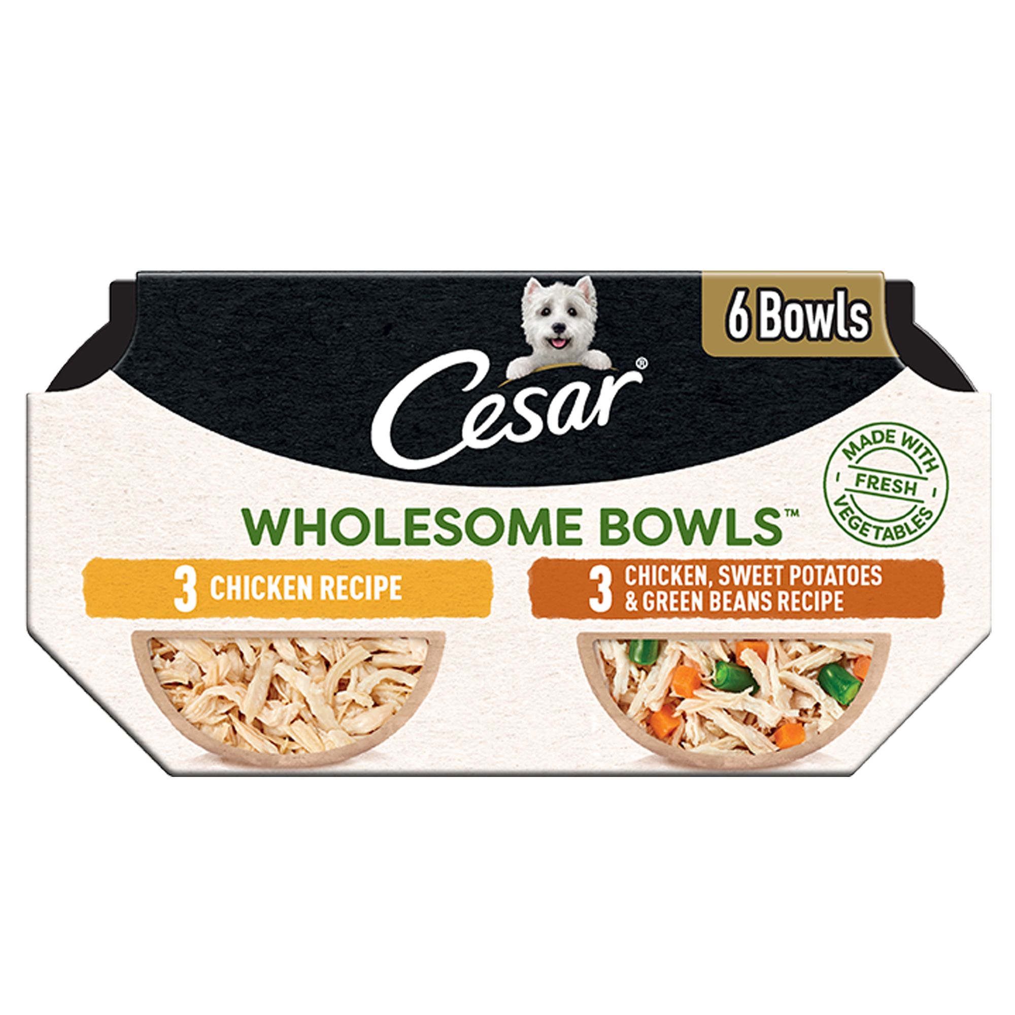 Cesar® Wholesome Bowls All Life Stage Soft Wet Dog Food & Meal Topper