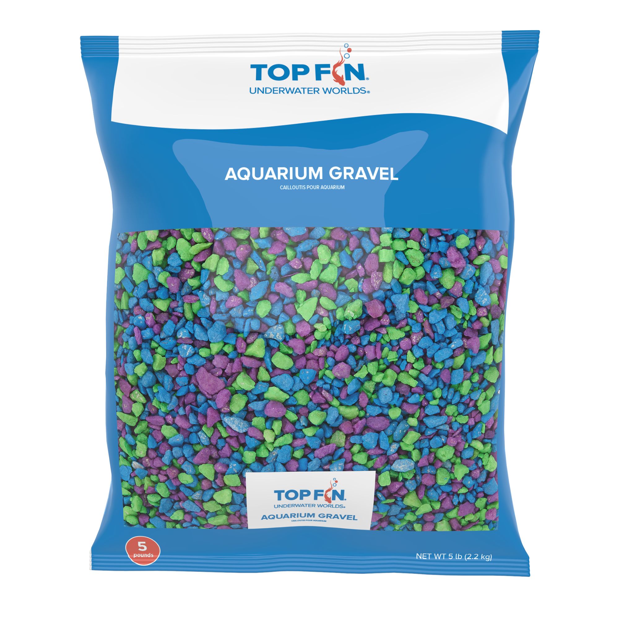 Top Fin® Premium Aquarium Gravel Blue, Green & Purple