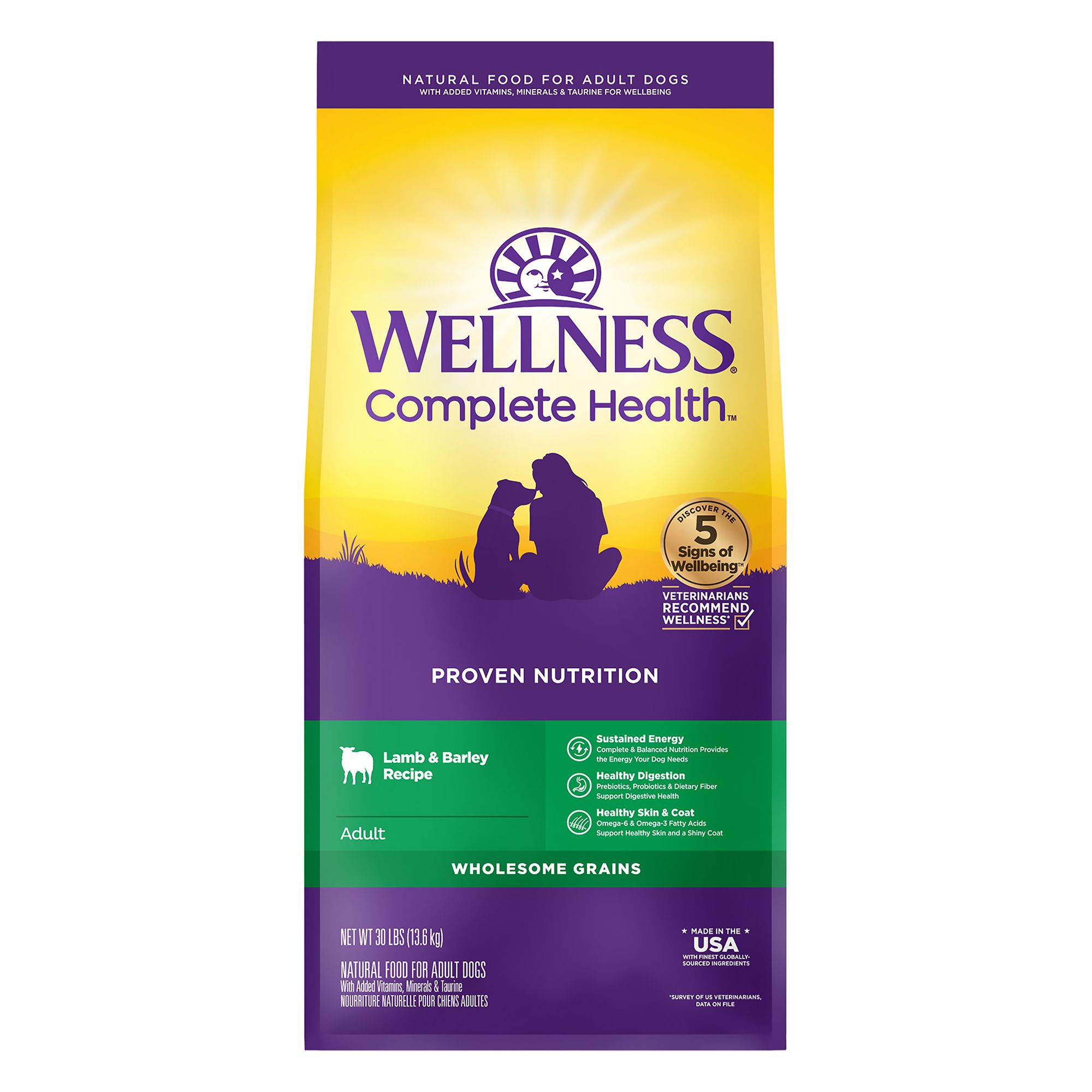 Wellness Complete Health All Life Stage Dry Dog Food Lamb & Barley
