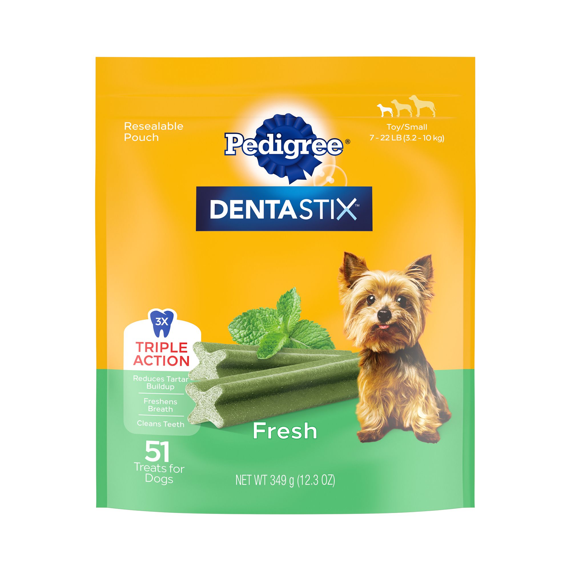Pedigree® Dentastix Small Breed Adult Dental Dog Treats Fresh dog Dental Treats & Chews