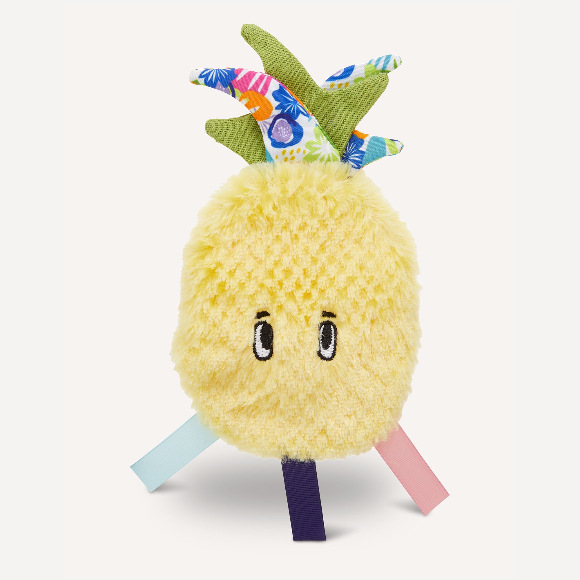 Top Paw® Pineapple Flattie Dog Toy Crinkle, Squeaker dog Plush Toys