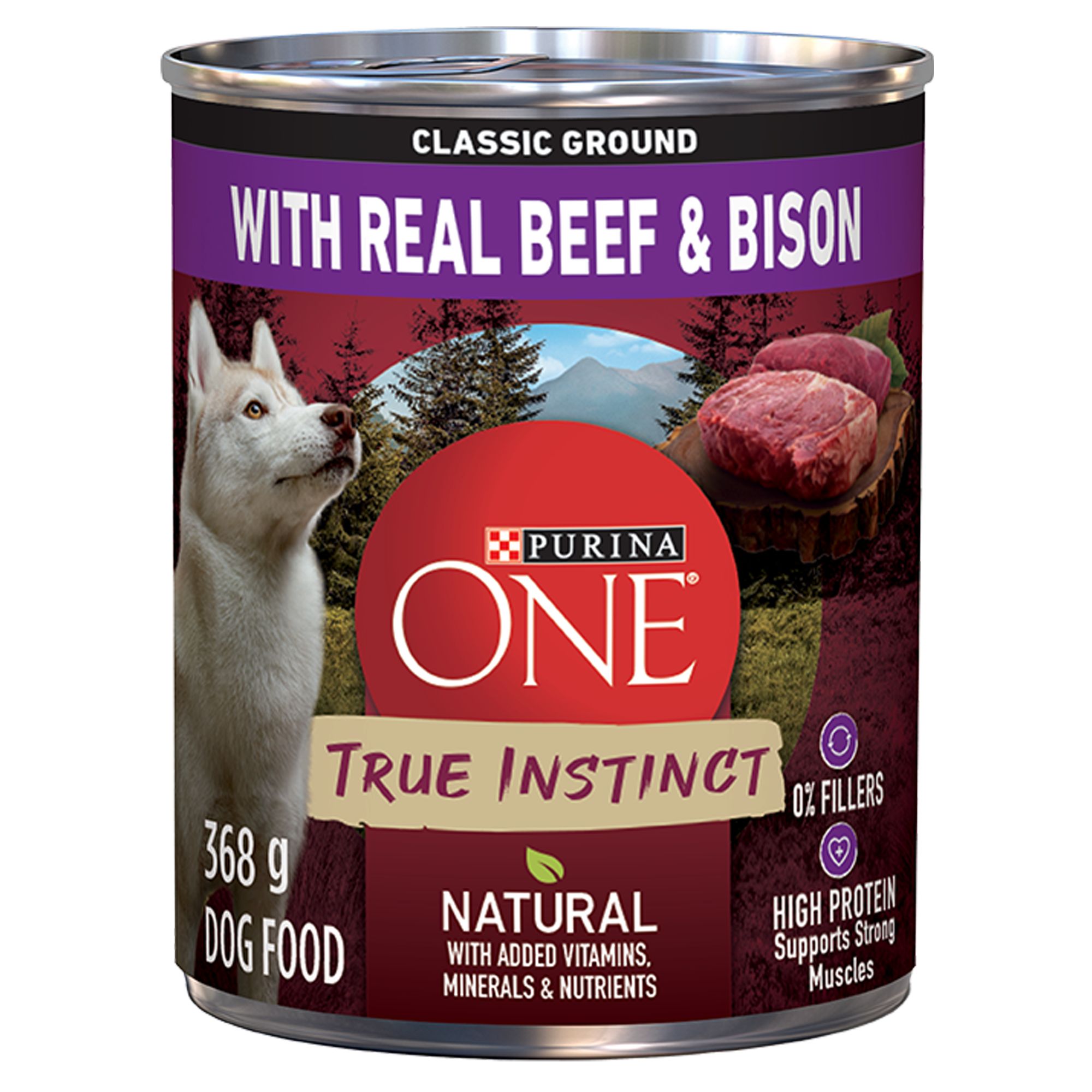 Purina ONE SmartBlend True Instinct Classic Ground Wet Dog Food Beef