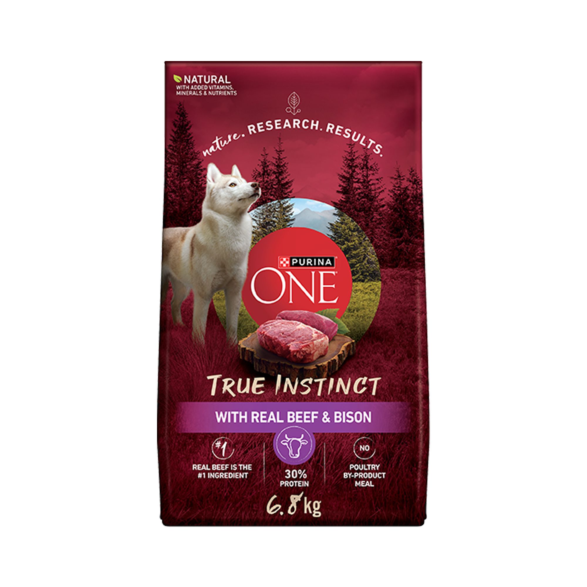Purina ONE True Instinct Adult Dry Dog Food High Protein, Real Beef