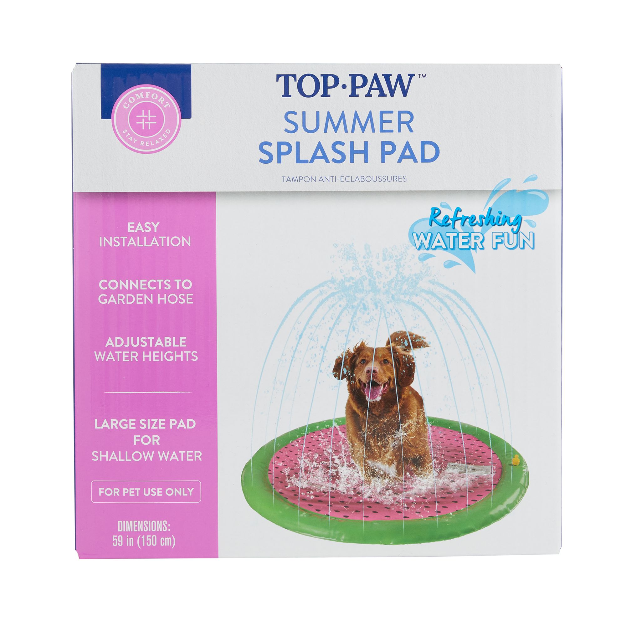 Top Paw® Watermelon Circular Sprinkler Summer Splash Pad dog