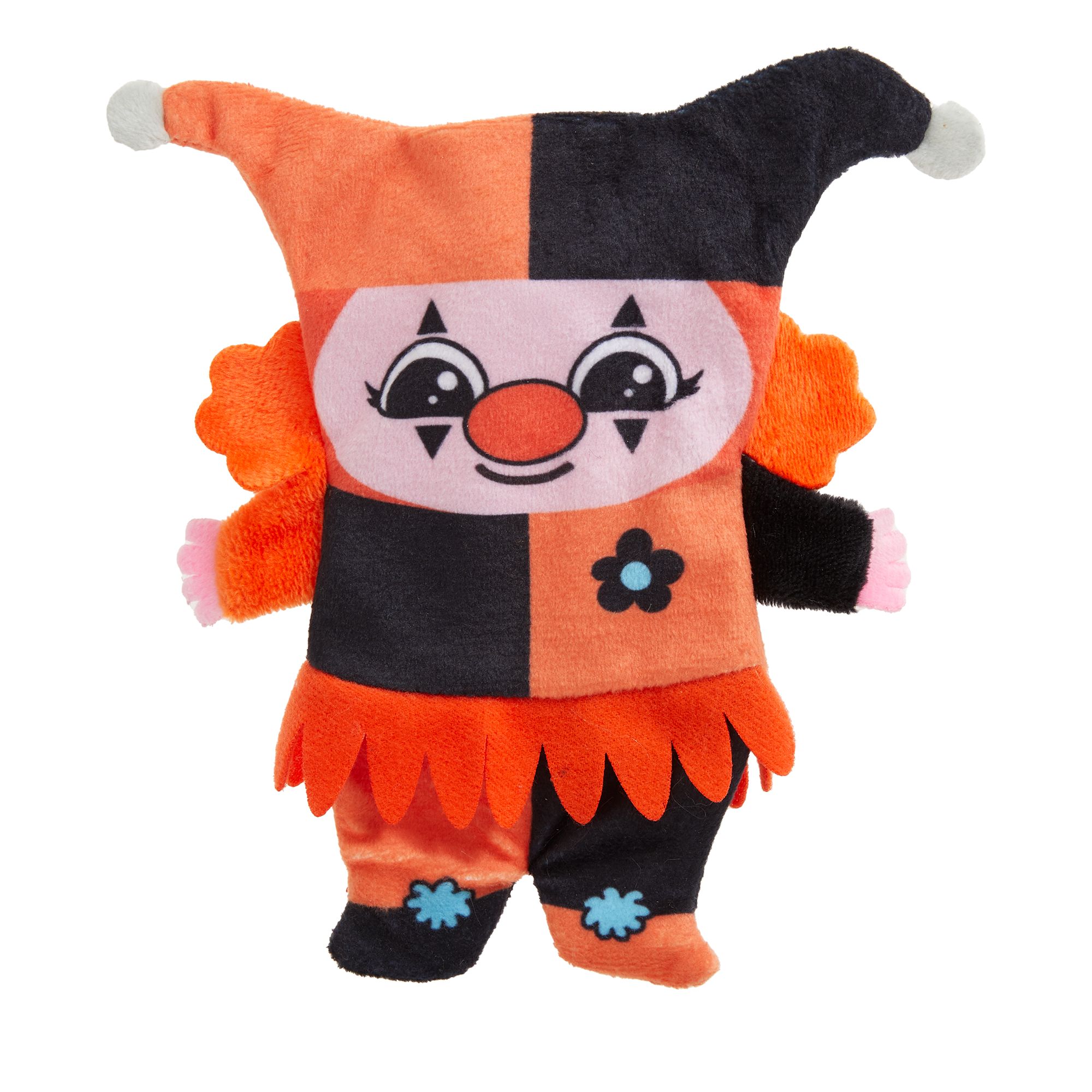 Thrills & Chills™ Halloween Joker Flattie Dog Toy Crinkle, Squeaker