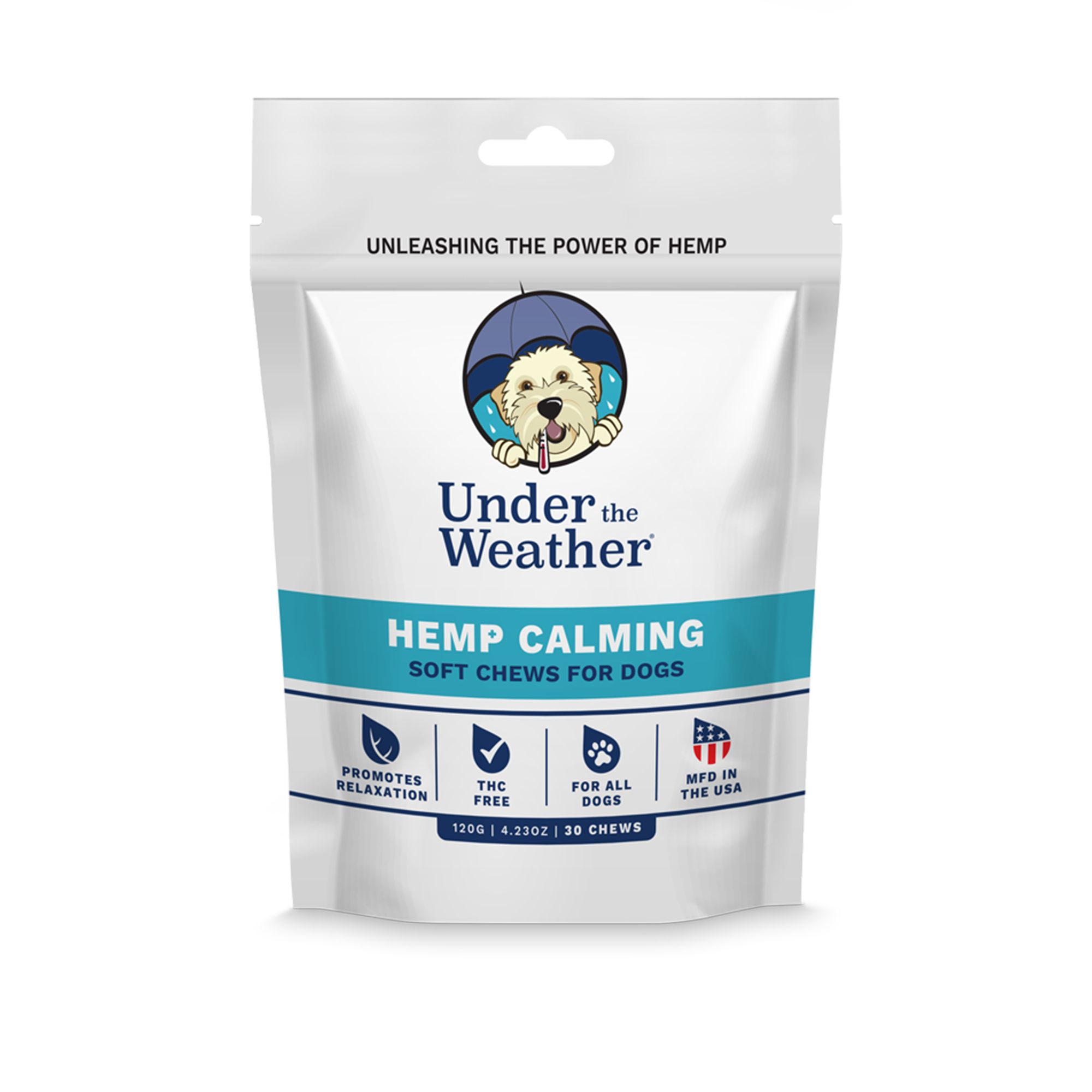 Under the Weather Hemp Calming Soft Chews Dog Supplement, 30count