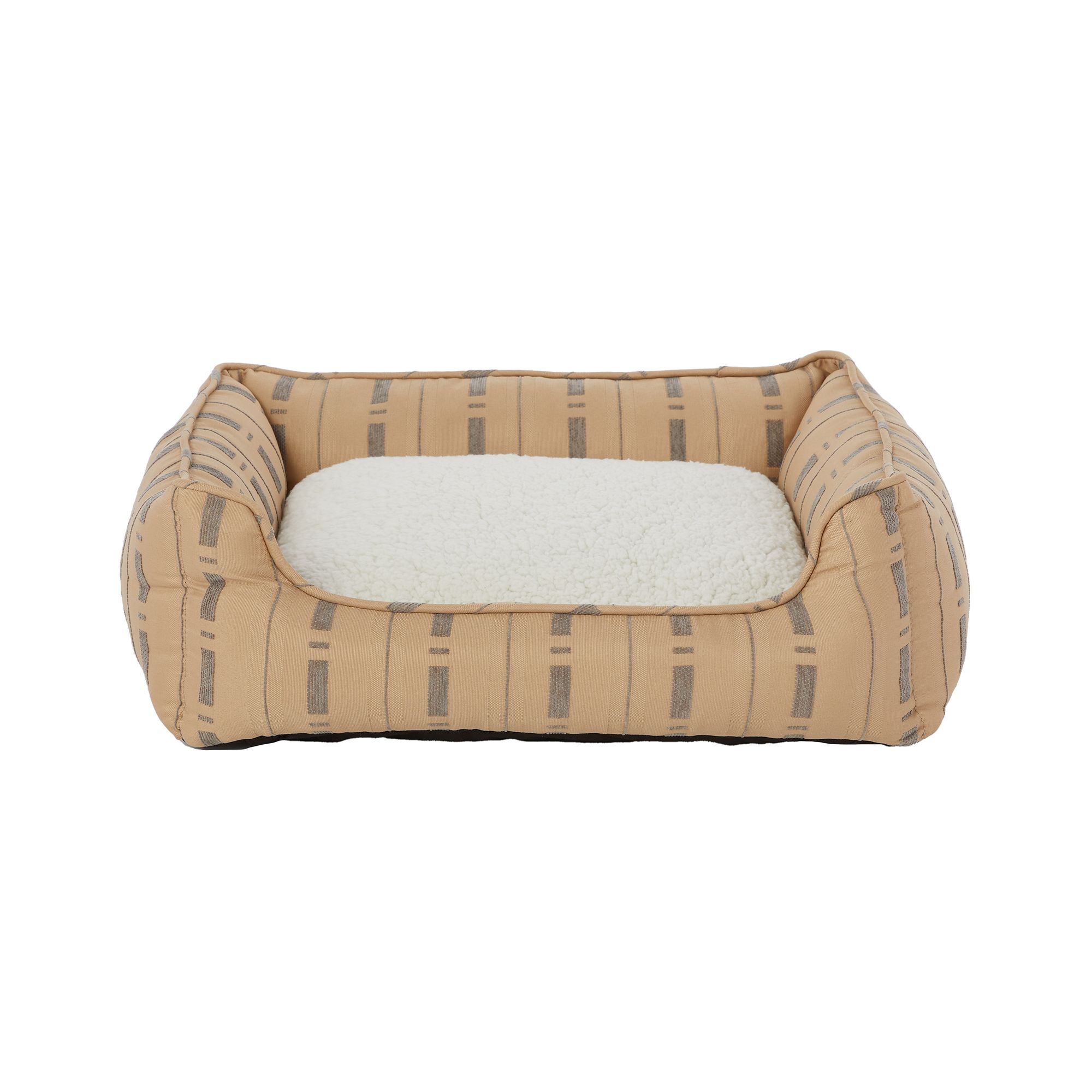 Top Paw® Taupe Stripe Boho Cuddler Dog Bed dog Cuddler Beds PetSmart