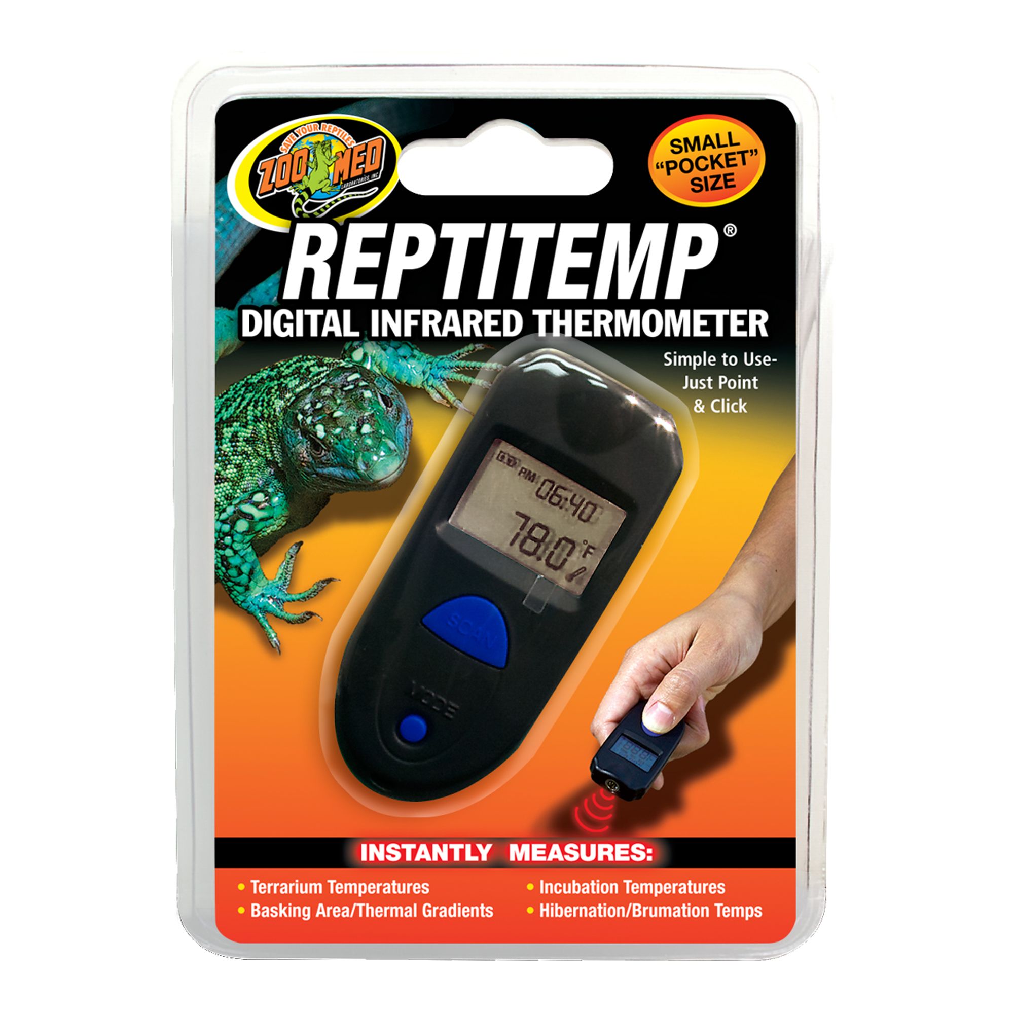 Zoo Med ReptiTemp Digital Infrared Thermometer reptile Humidity