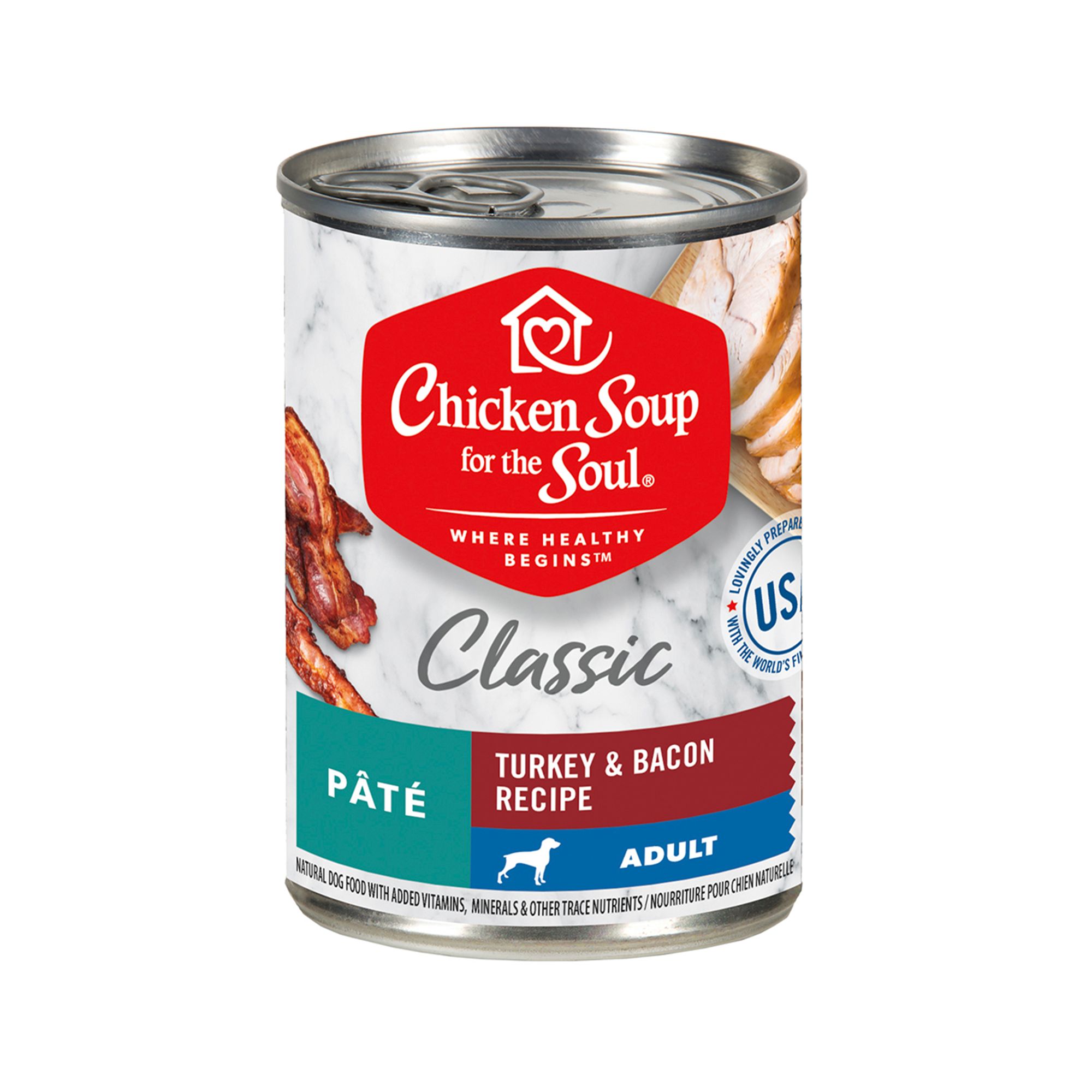 Chicken Soup for the Soul Classic Adult Wet Dog Food Pate, Turkey
