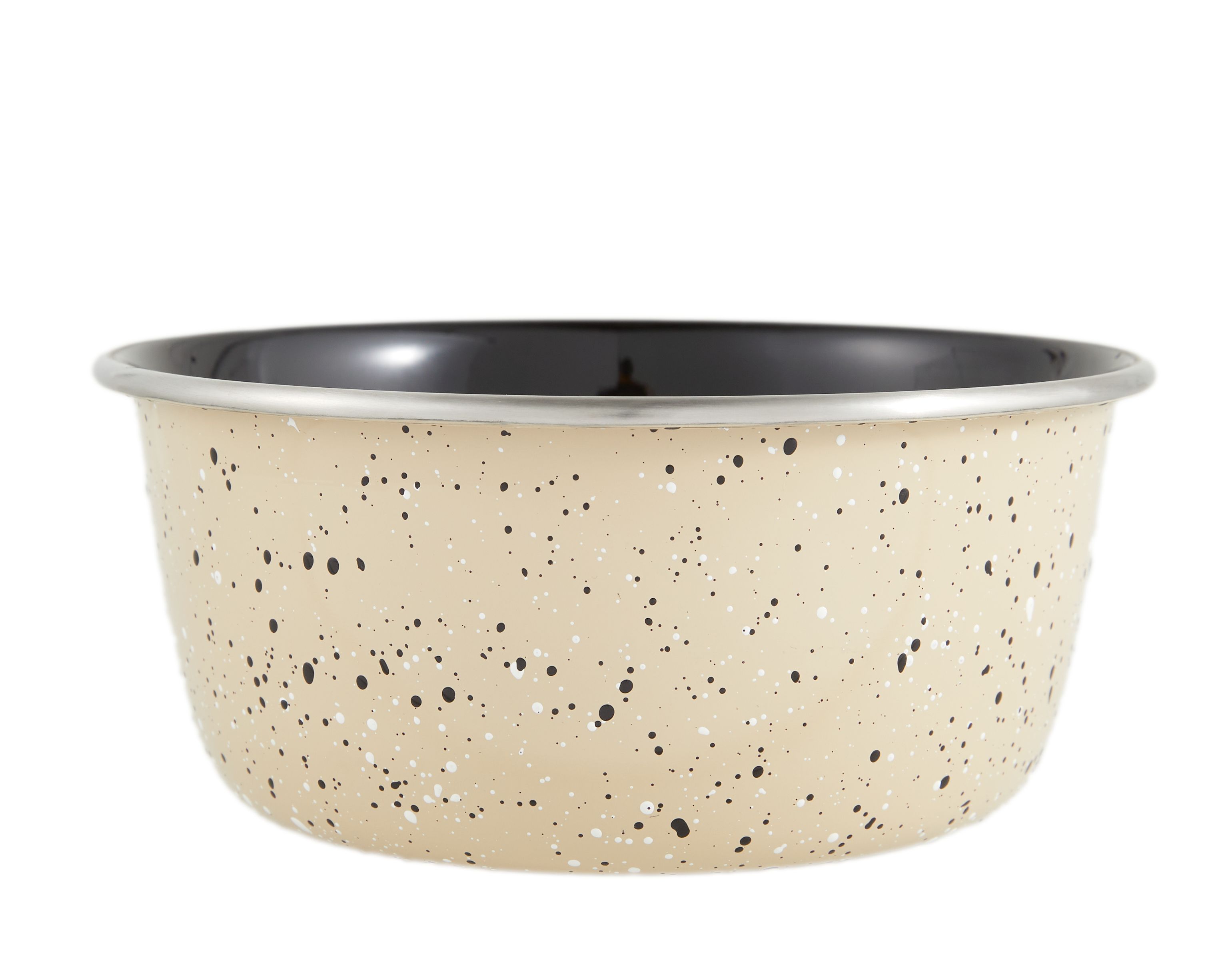 Top Paw® Cream Speckled Stainless Steel Dog Bowl dog Food & Water