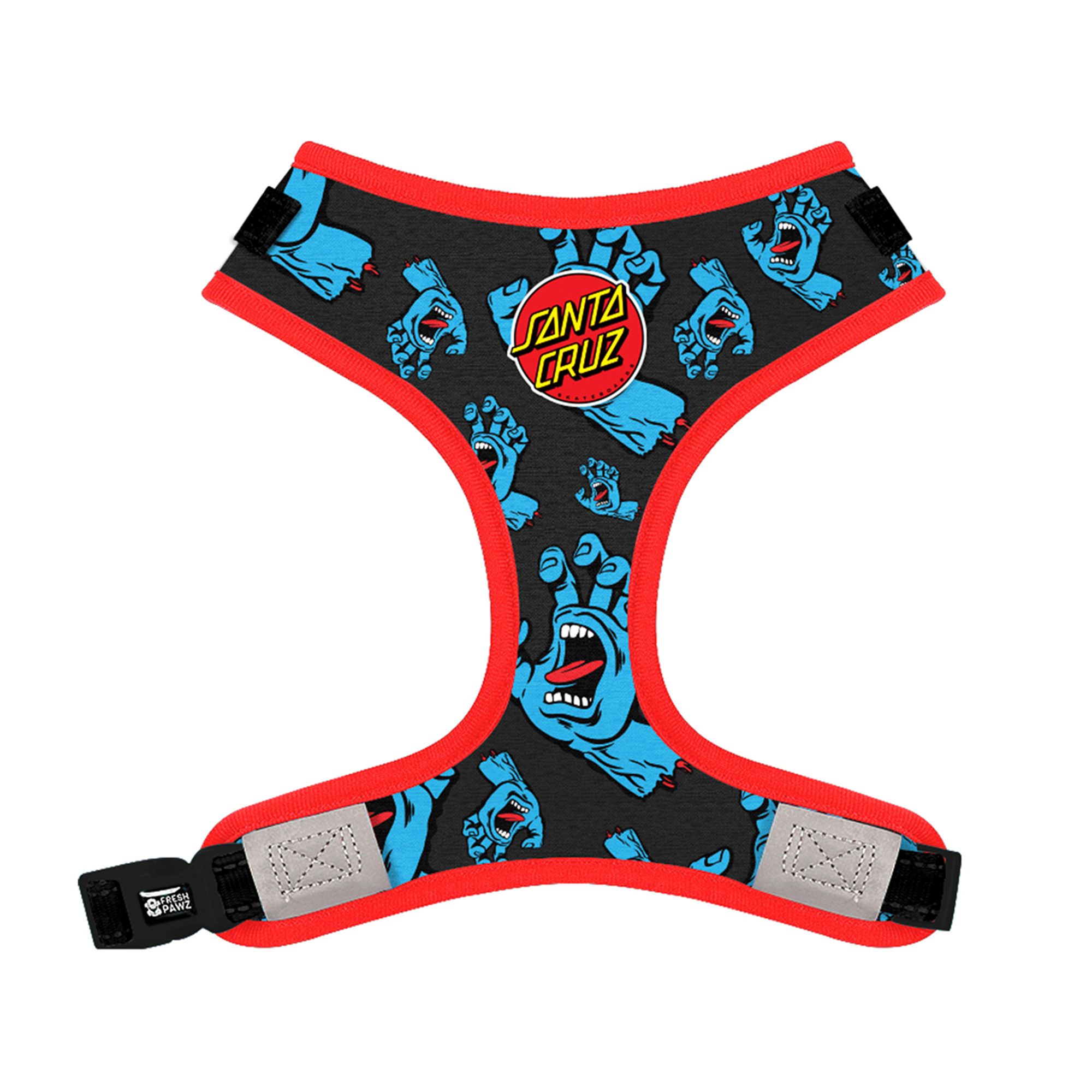Fresh Pawz Santa Cruz Skateboards Logo Adjustable Mesh Dog Harness