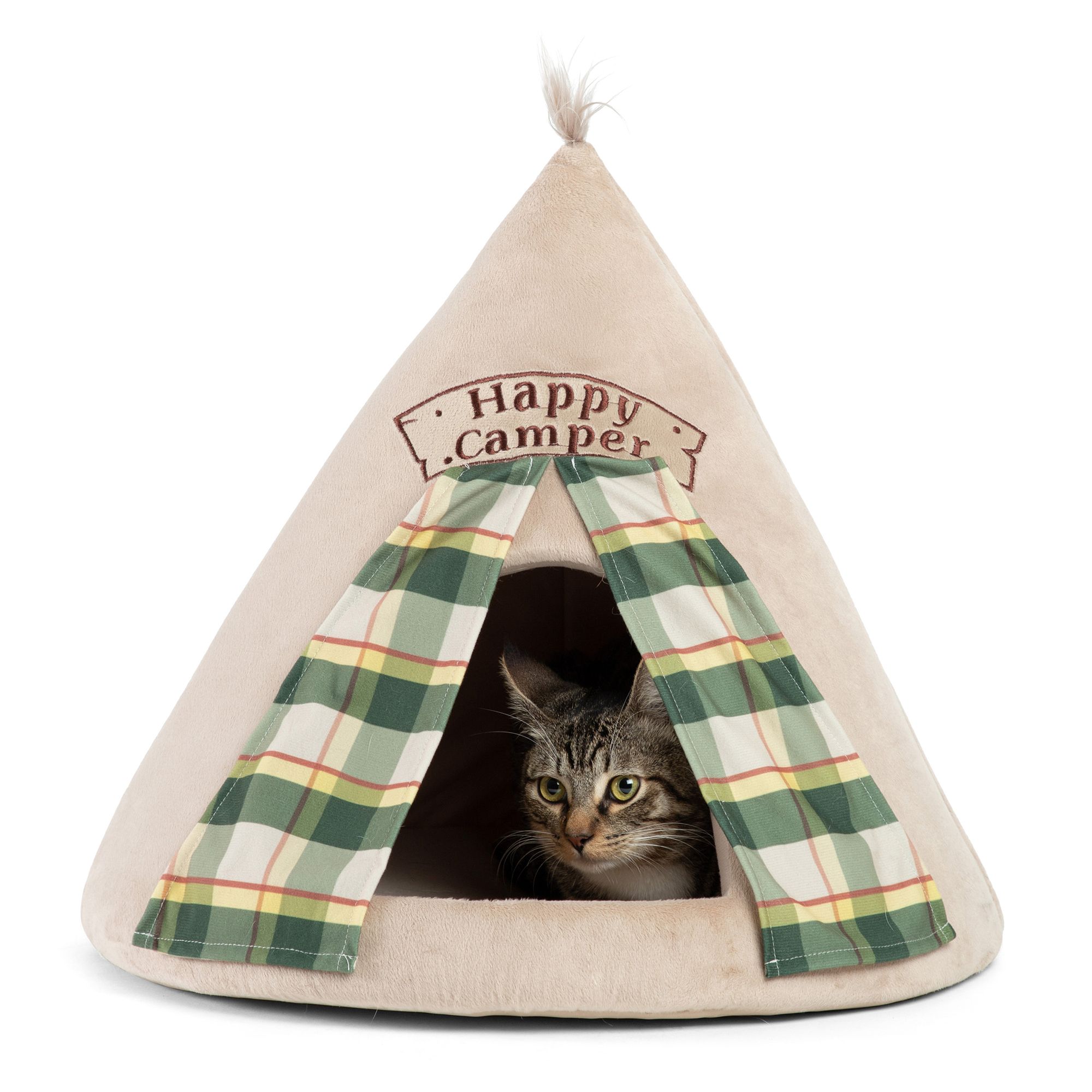 Best Friends by Sheri Happy Camper Novelty Hut Covered Cat & Dog Bed