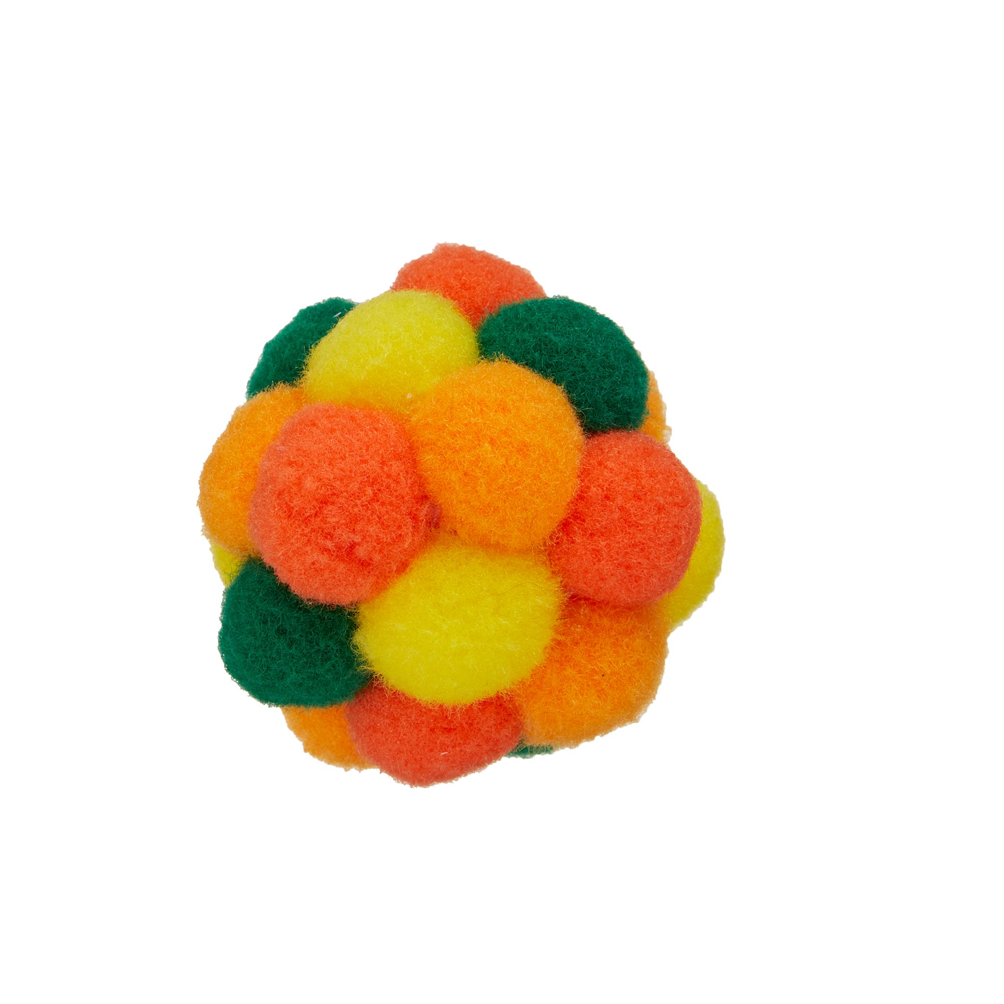Whisker City® Pom Pom Ball Cat Toy (COLORS VARY) cat Plush, Balls
