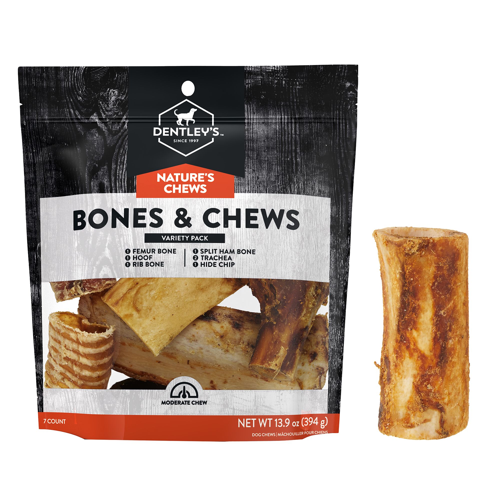 Dentley's Natural Chews Value Pack dog Bones, Bully Sticks & Chews