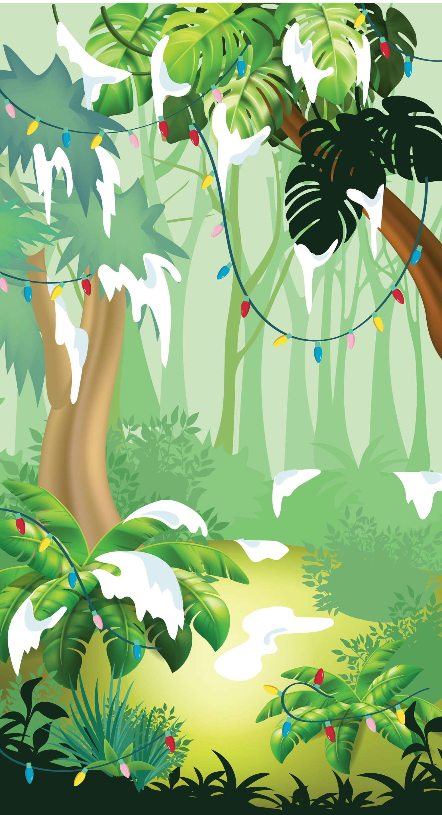 Merry & Bright™ Snowy Jungle Terrarium Background Cling reptile Habitat Décor PetSmart