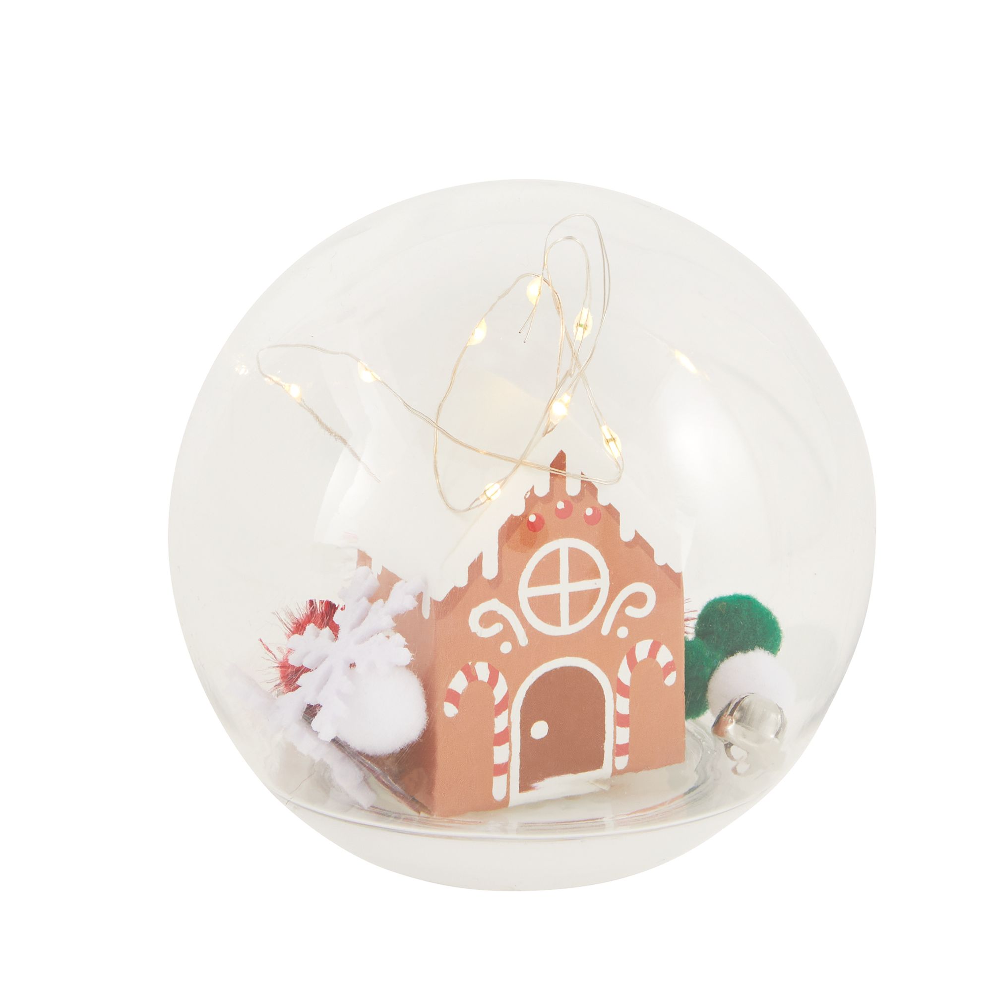 Merry & Bright™ Holiday Light Up Swatter Gingerbread House Ball Cat Toy