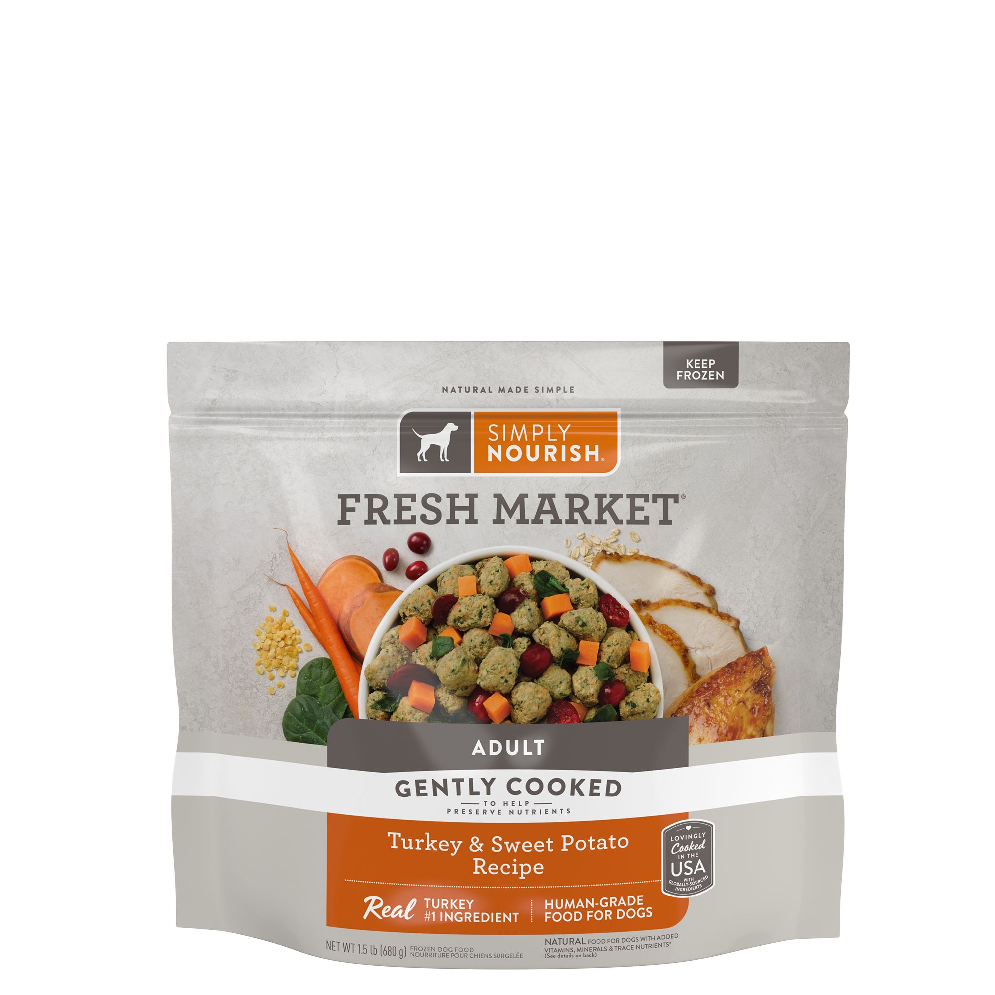 Simply Nourish® Fresh Market Adult Frozen Dog Food Turkey & Sweet
