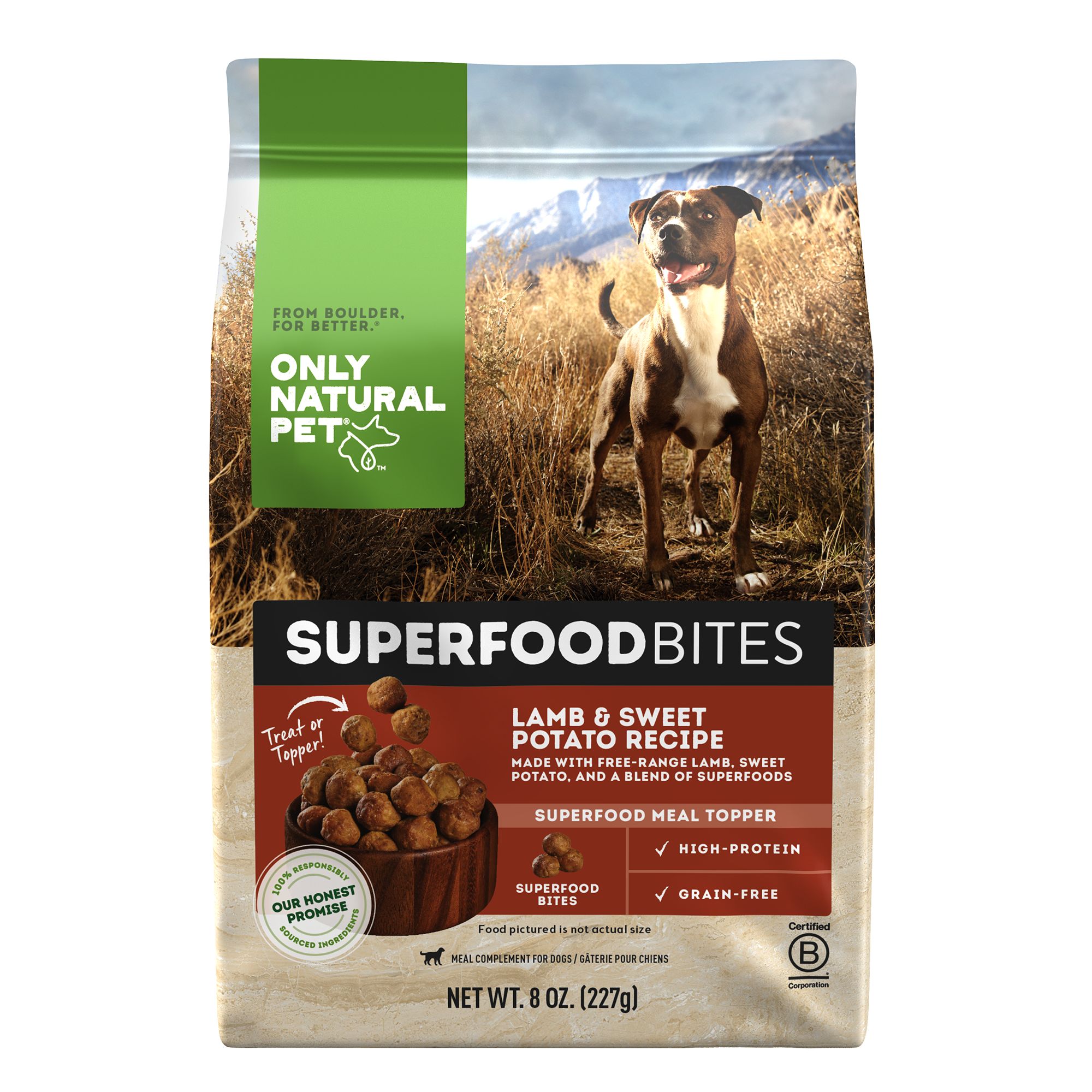 Only Natural Pet Superfood Bites Dog Food Topper Lamb & Sweet Potato