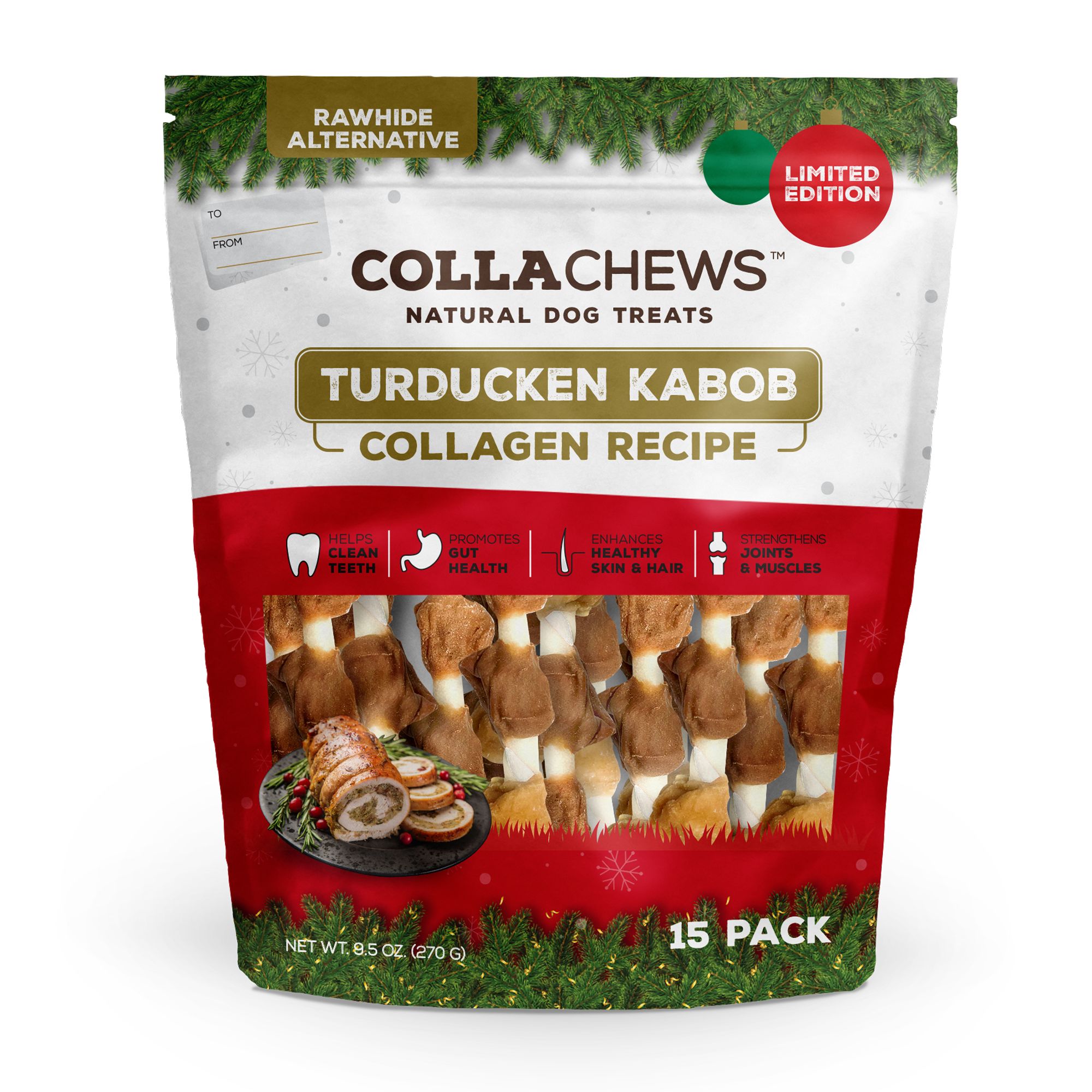 CollaChews Collagen Turducken Skewers Dog Treats dog Bones & Rawhide