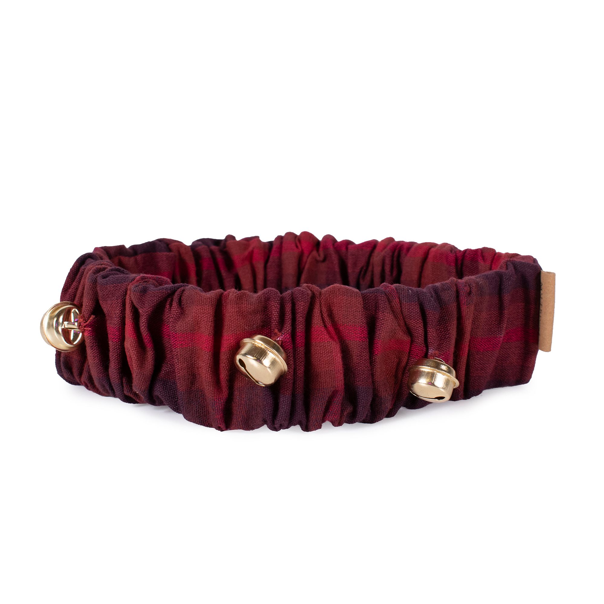 Pendleton Red Ombre Plaid Jingle Bells Dog Collar dog Collars PetSmart