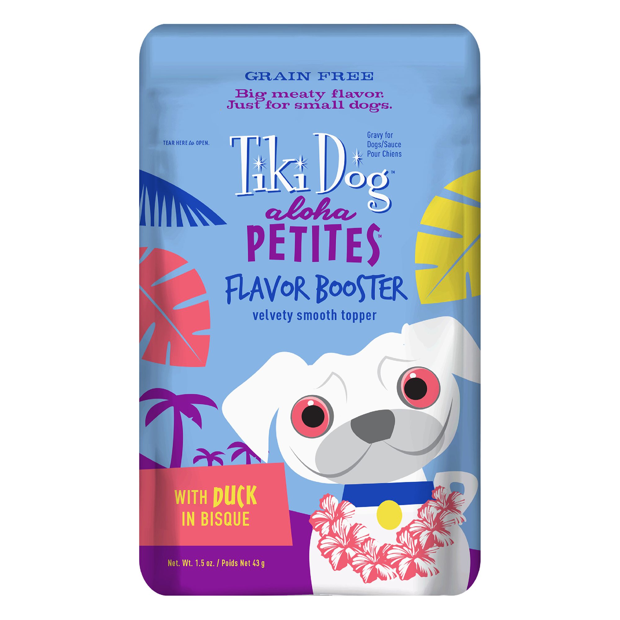 Tiki Dog Aloha Petites Flavor Booster with Duck Dog Food Topper dog