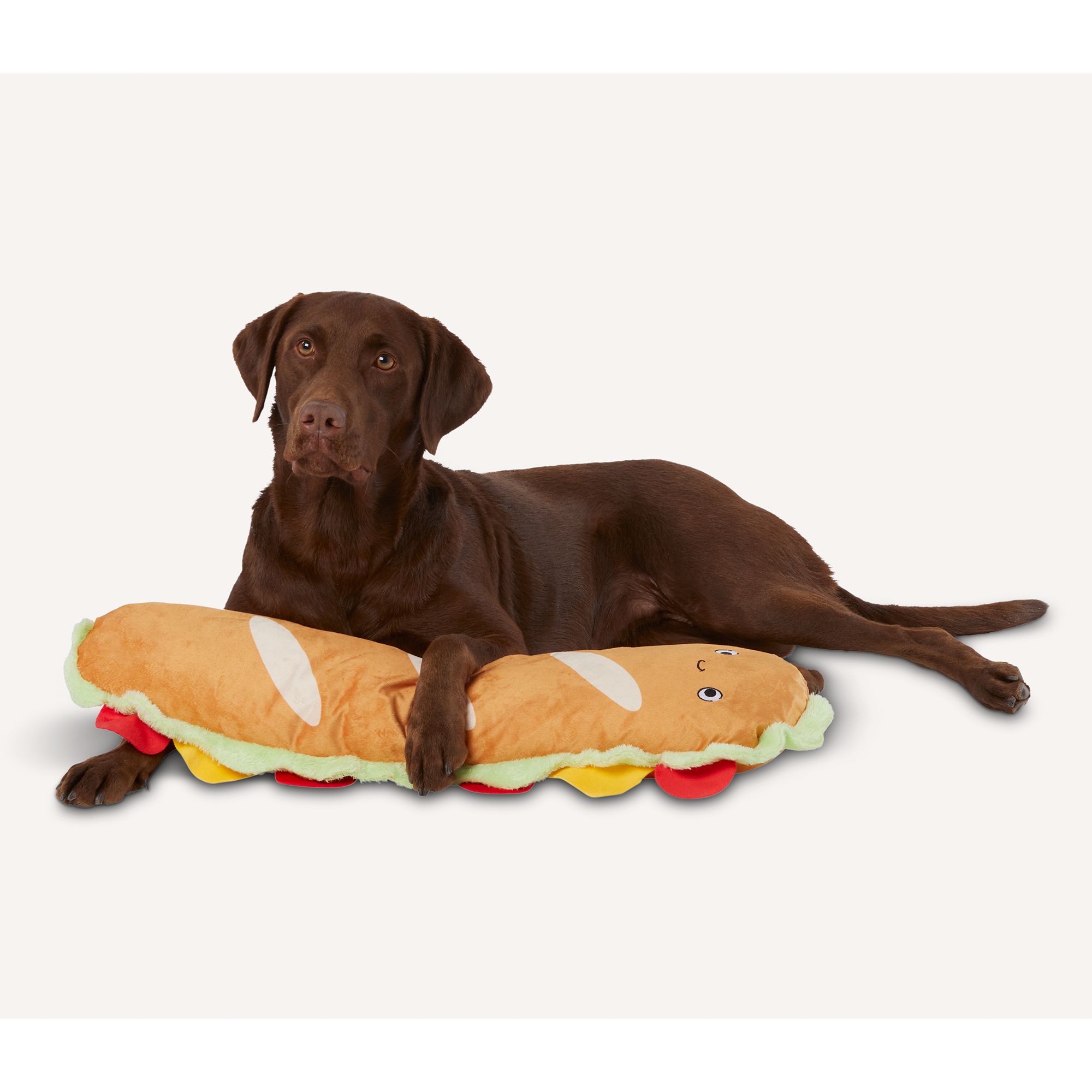 Joyhound X Large Sandwich Dog Toy Plush, Squeaker, Crinkle dog