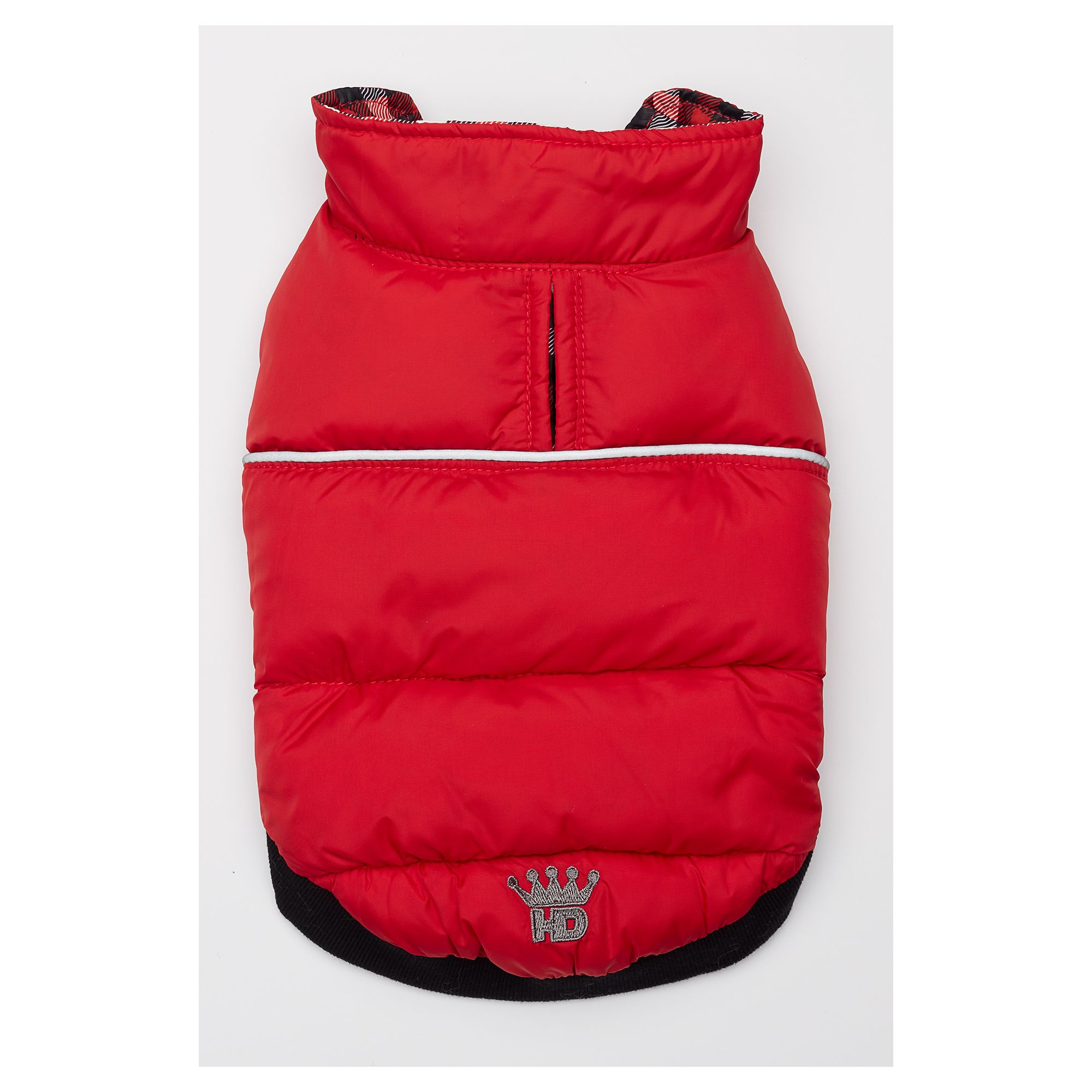 Hip Doggie Red Gingham FlexFit Reversible Dog Coat dog Jackets