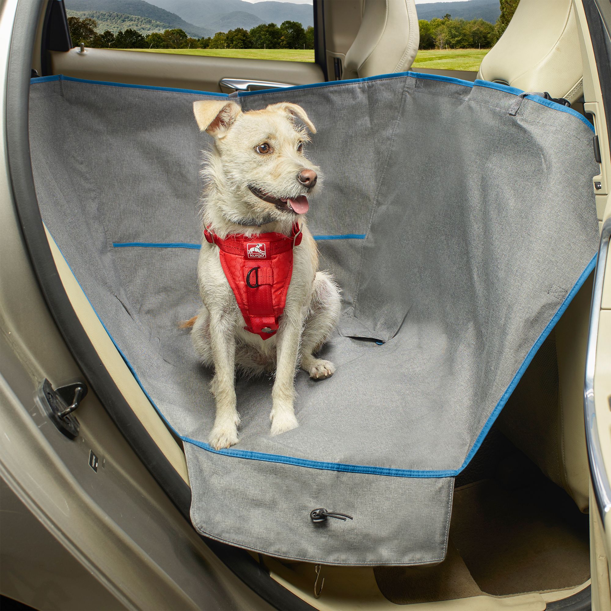 Kurgo® Heather Half Dog Hammock Half Car Seat Cover WaterResistant